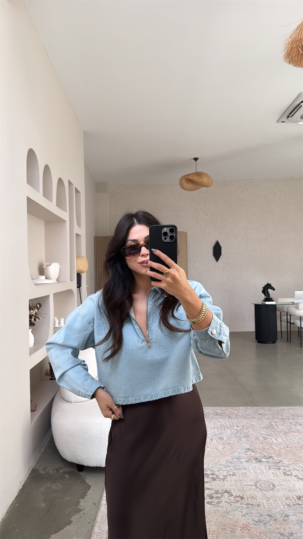 Açık Renk Jean Sweat