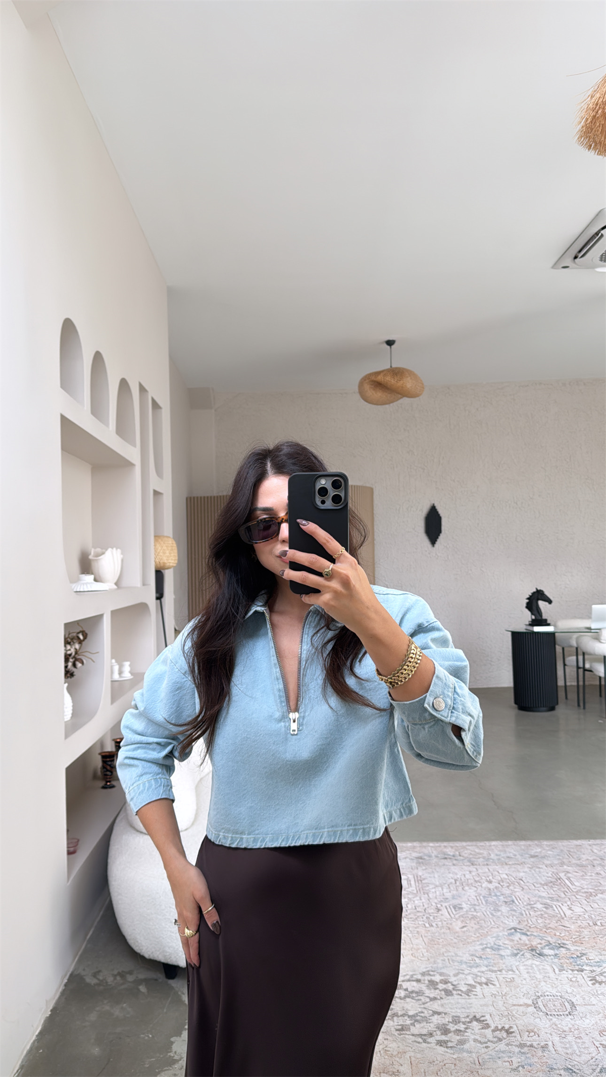 Açık Renk Jean Sweat