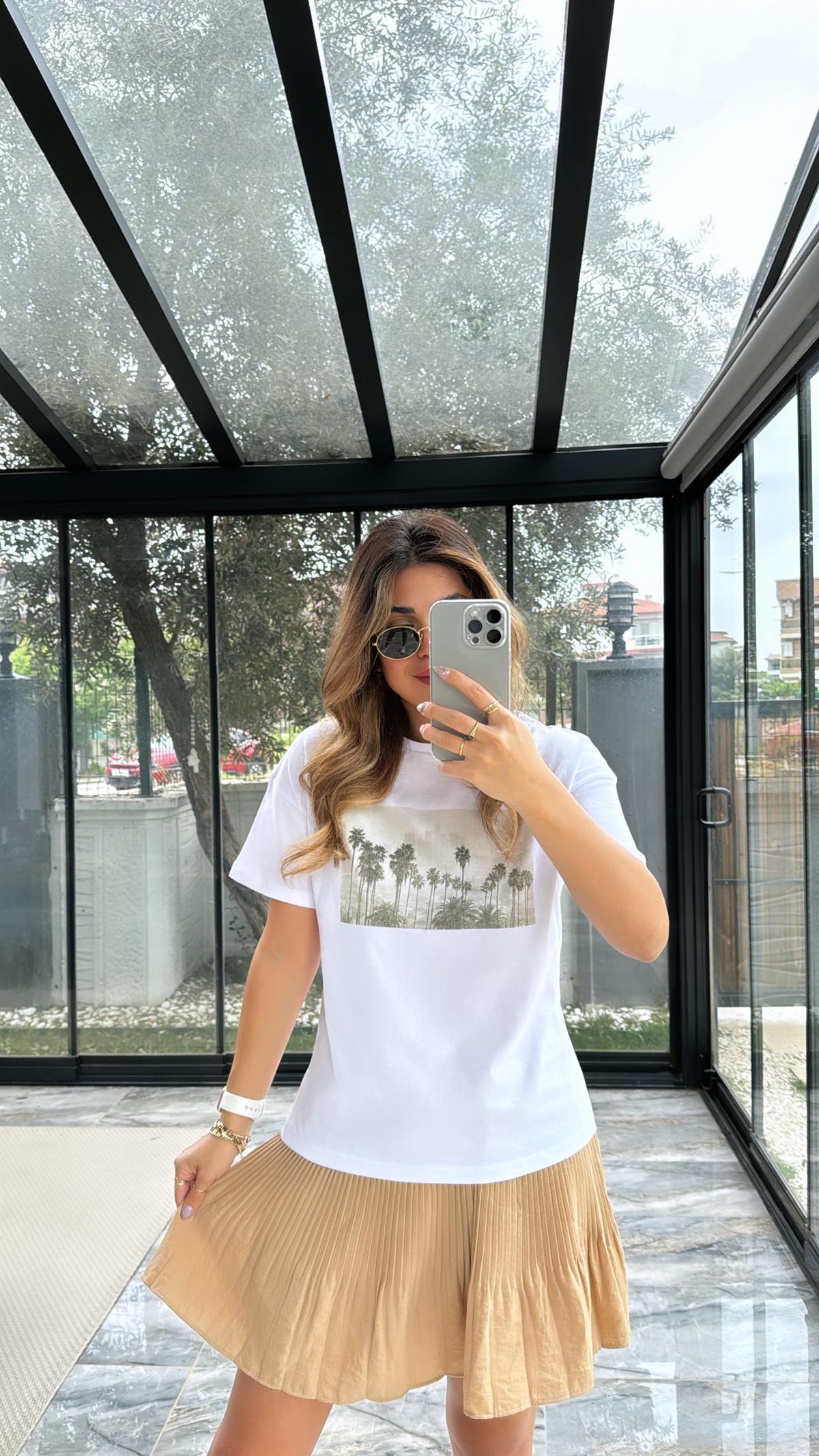 Ağaç Baskılı Tshirt