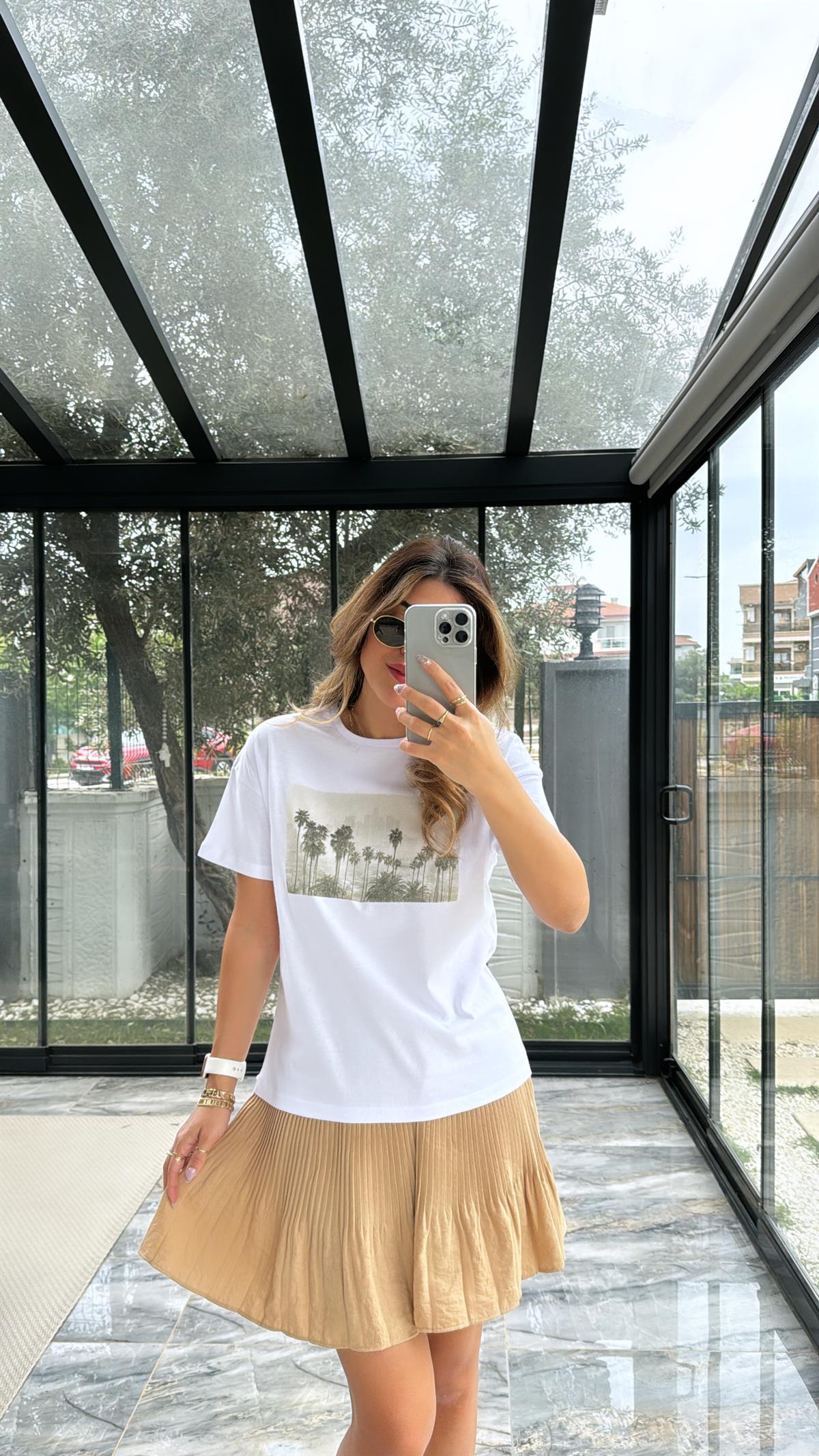 Ağaç Baskılı Tshirt