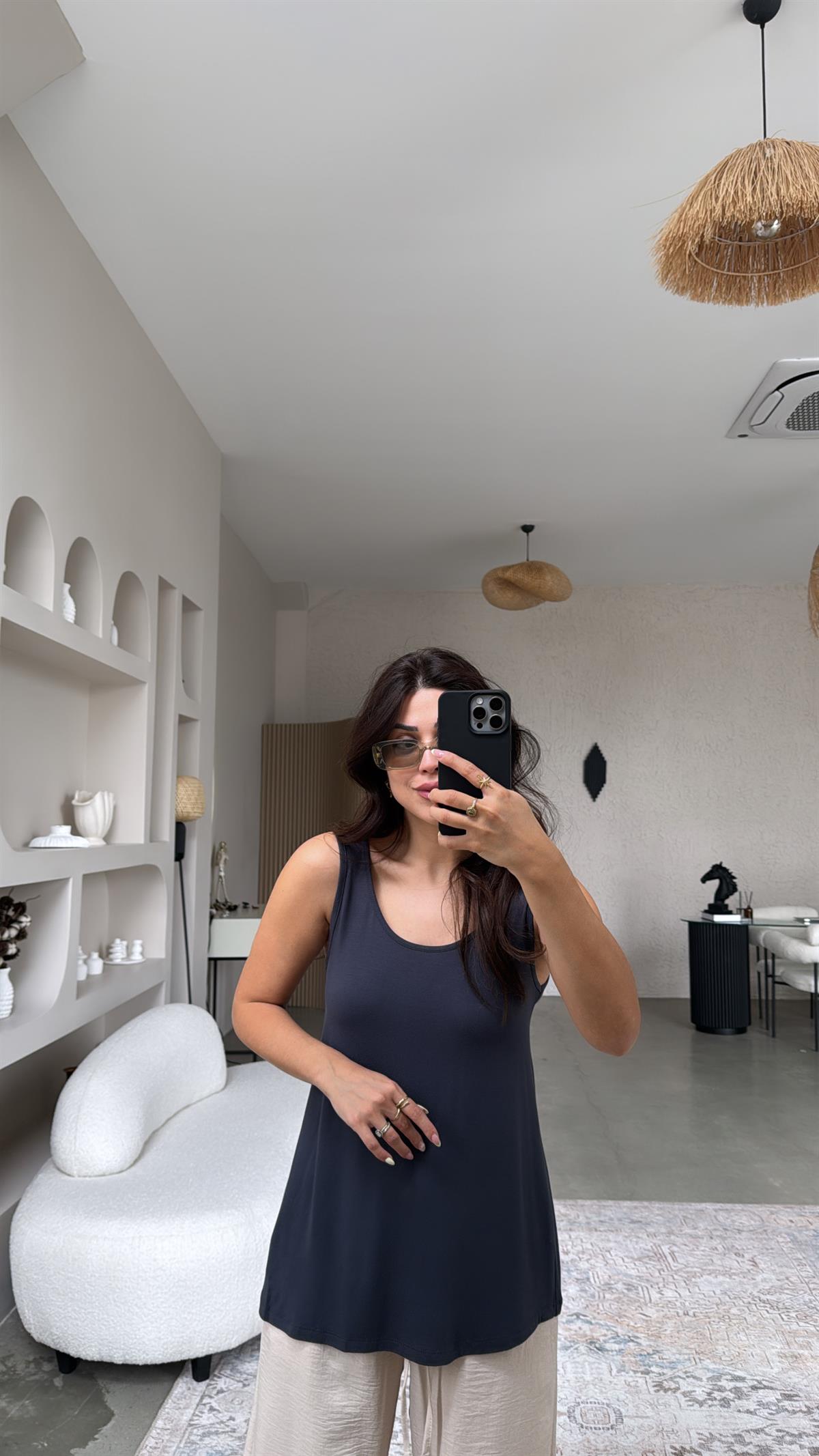 Antrasit Kalın Askı Salaş Atlet