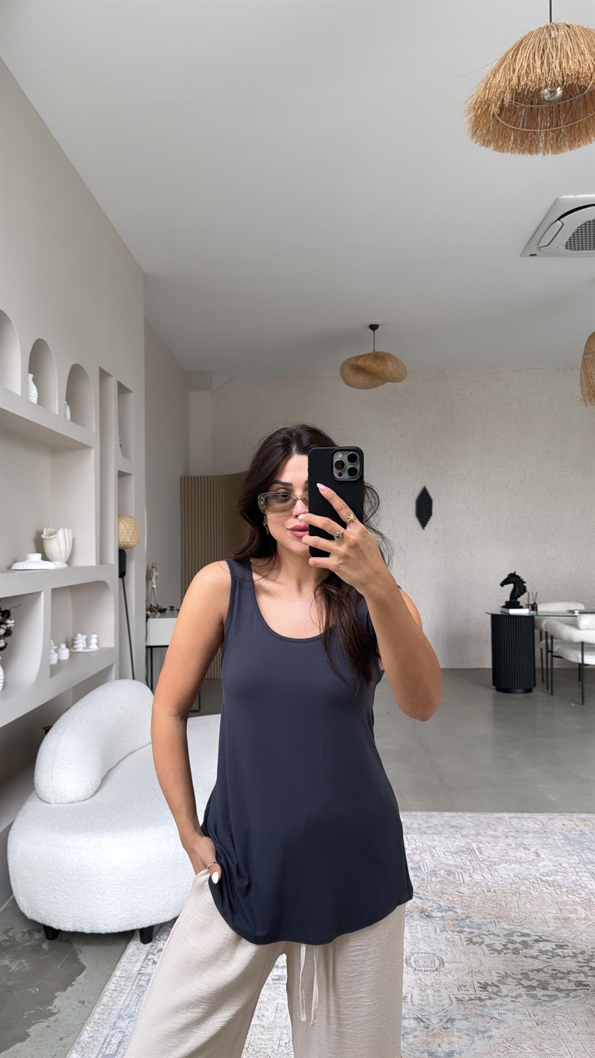 Antrasit Kalın Askı Salaş Atlet