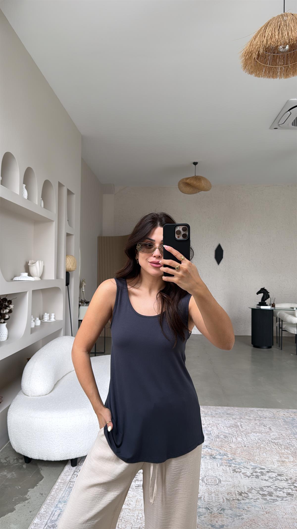 Antrasit Kalın Askı Salaş Atlet