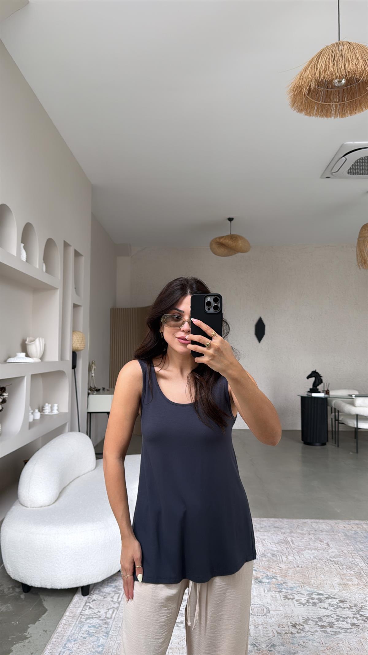 Antrasit Kalın Askı Salaş Atlet