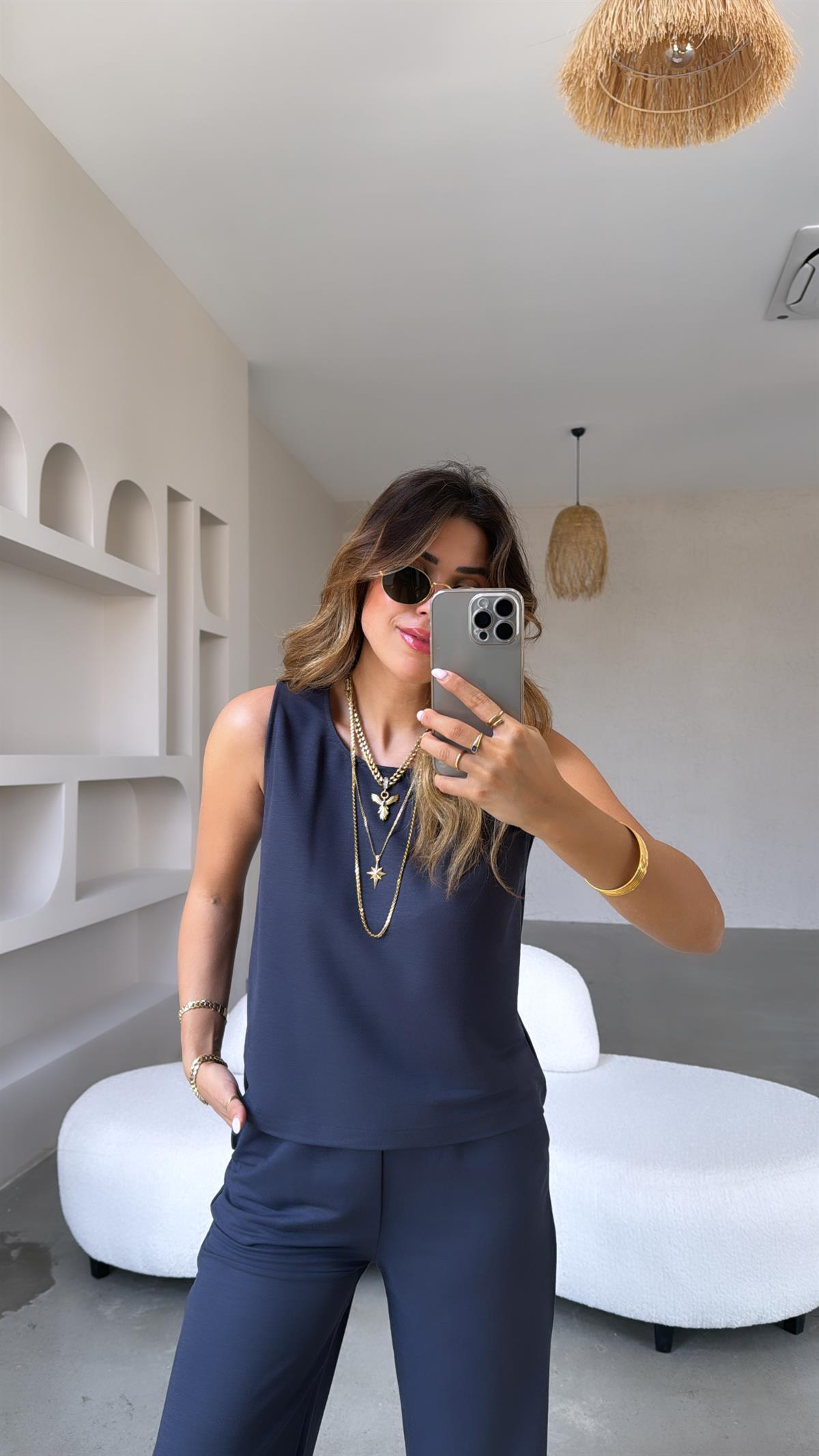 Antrasit Keten Bol Paça Takım