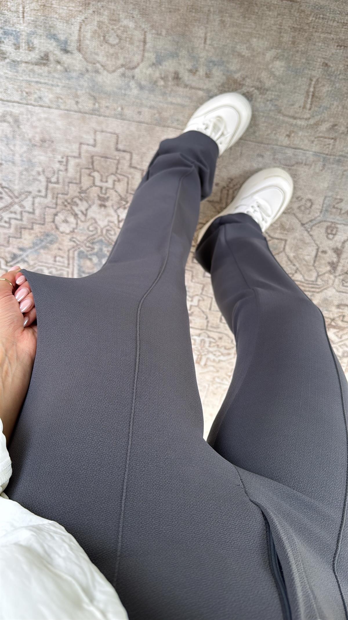 Antrasit Likra Kumaş Pantolon