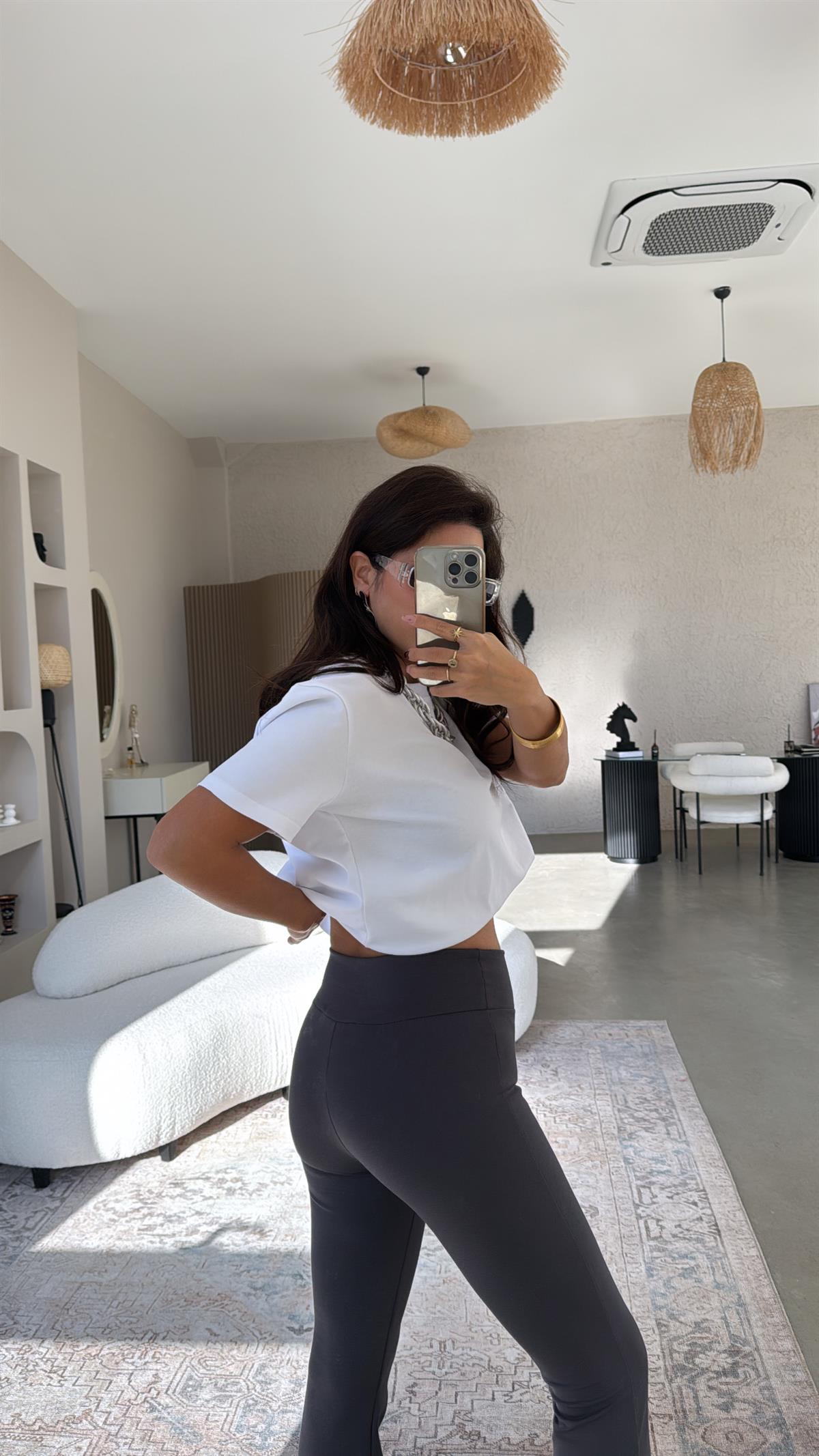 Antrasit Modal İspanyol Tayt