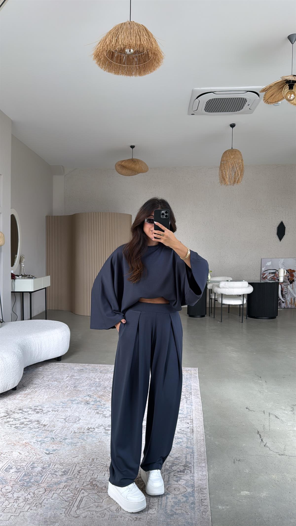 Antrasit Ön Pile Detaylı Oys Model Takım