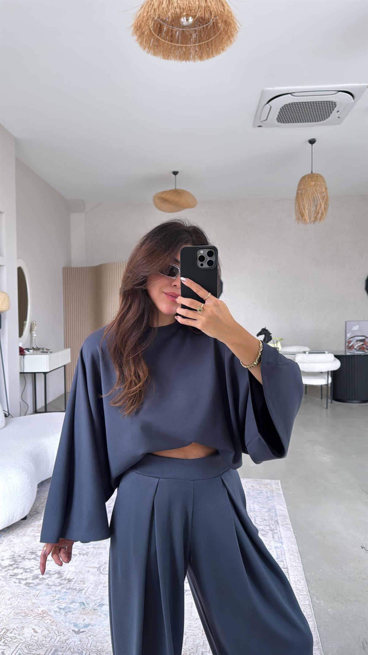 Antrasit Ön Pile Detaylı Oys Model Takım