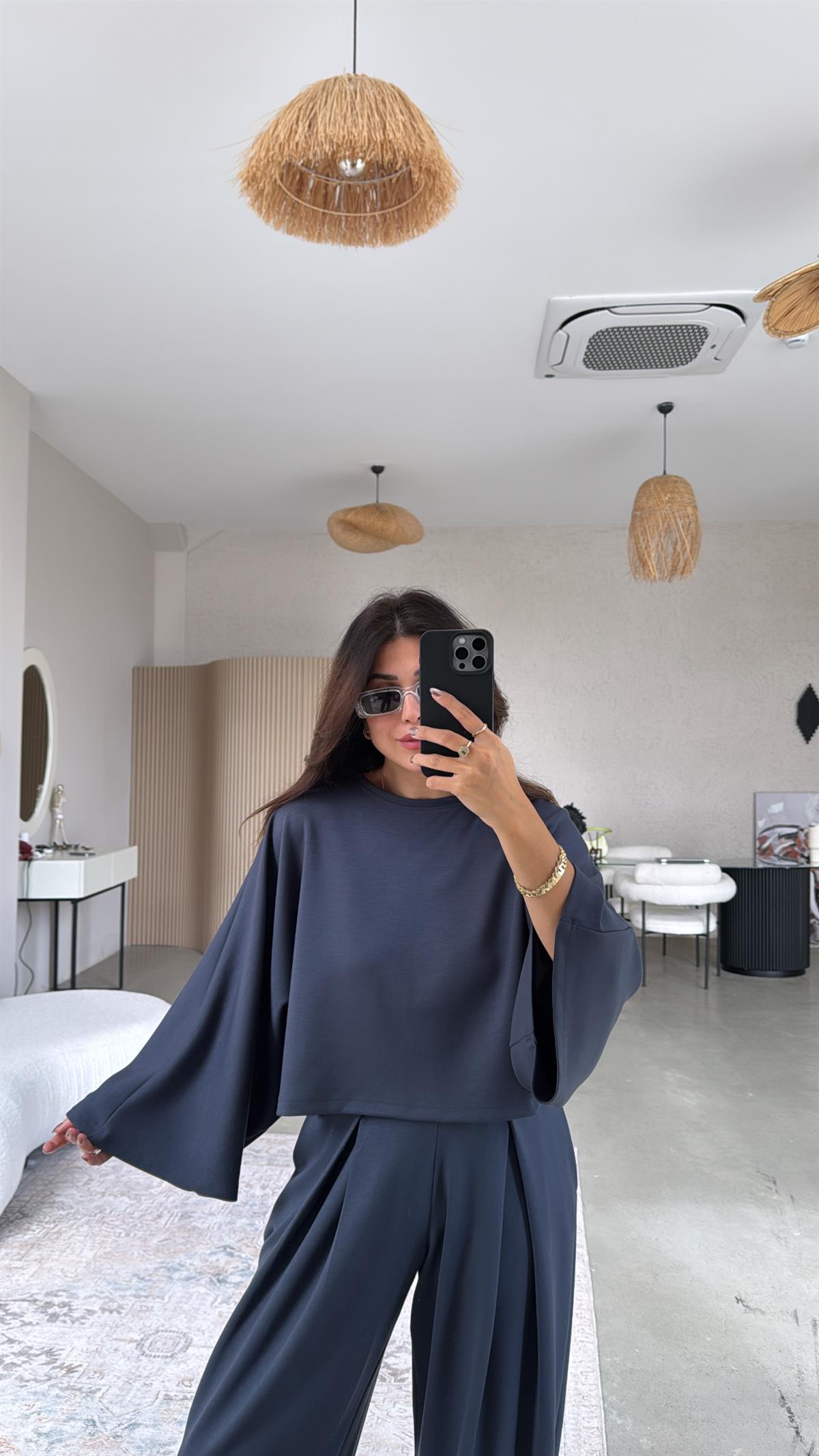 Antrasit Ön Pile Detaylı Oys Model Takım