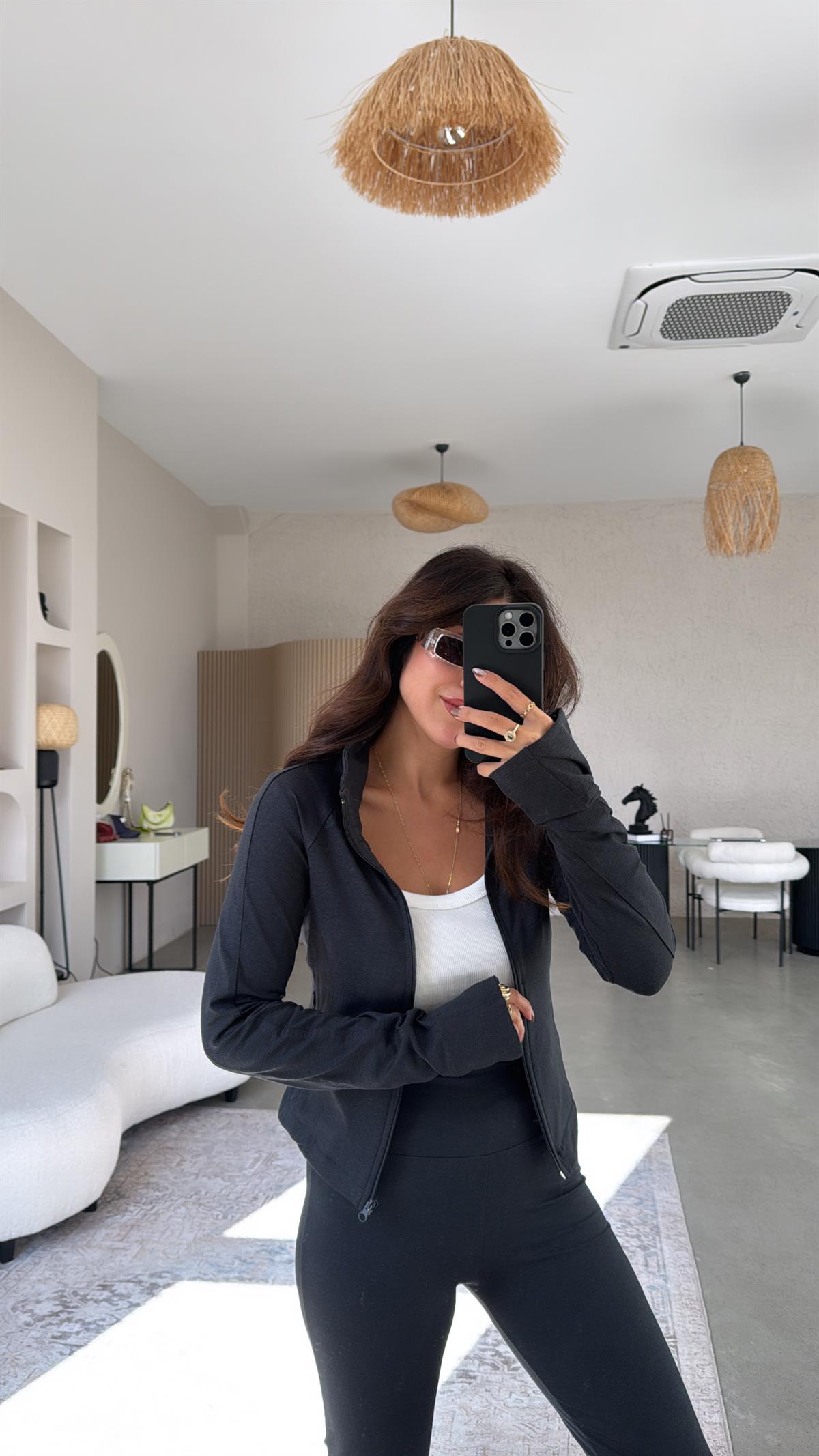 Antrasit Oys Orijinal İspanyol Tayt Ceket Takım