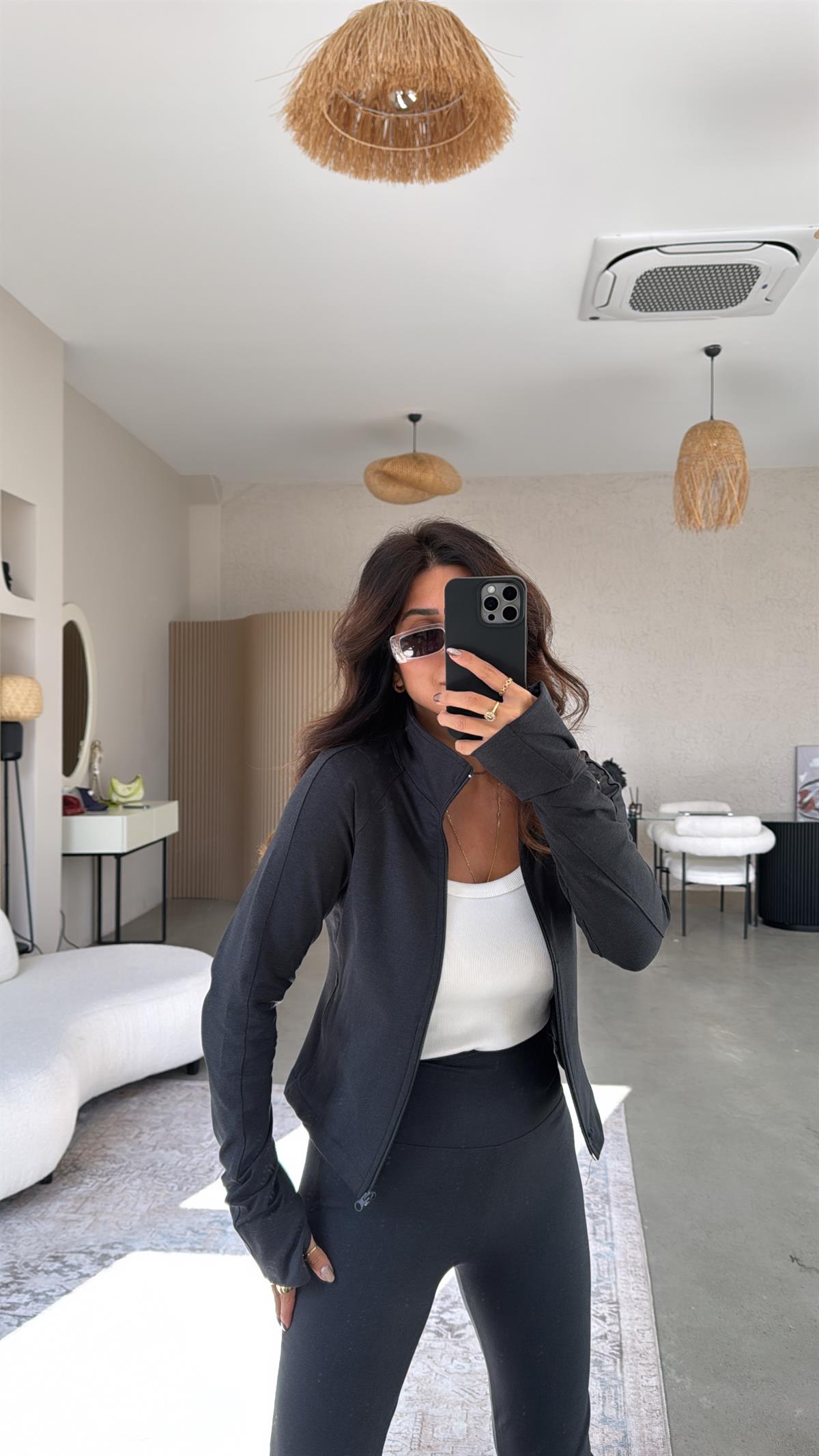 Antrasit Oys Orijinal İspanyol Tayt Ceket Takım