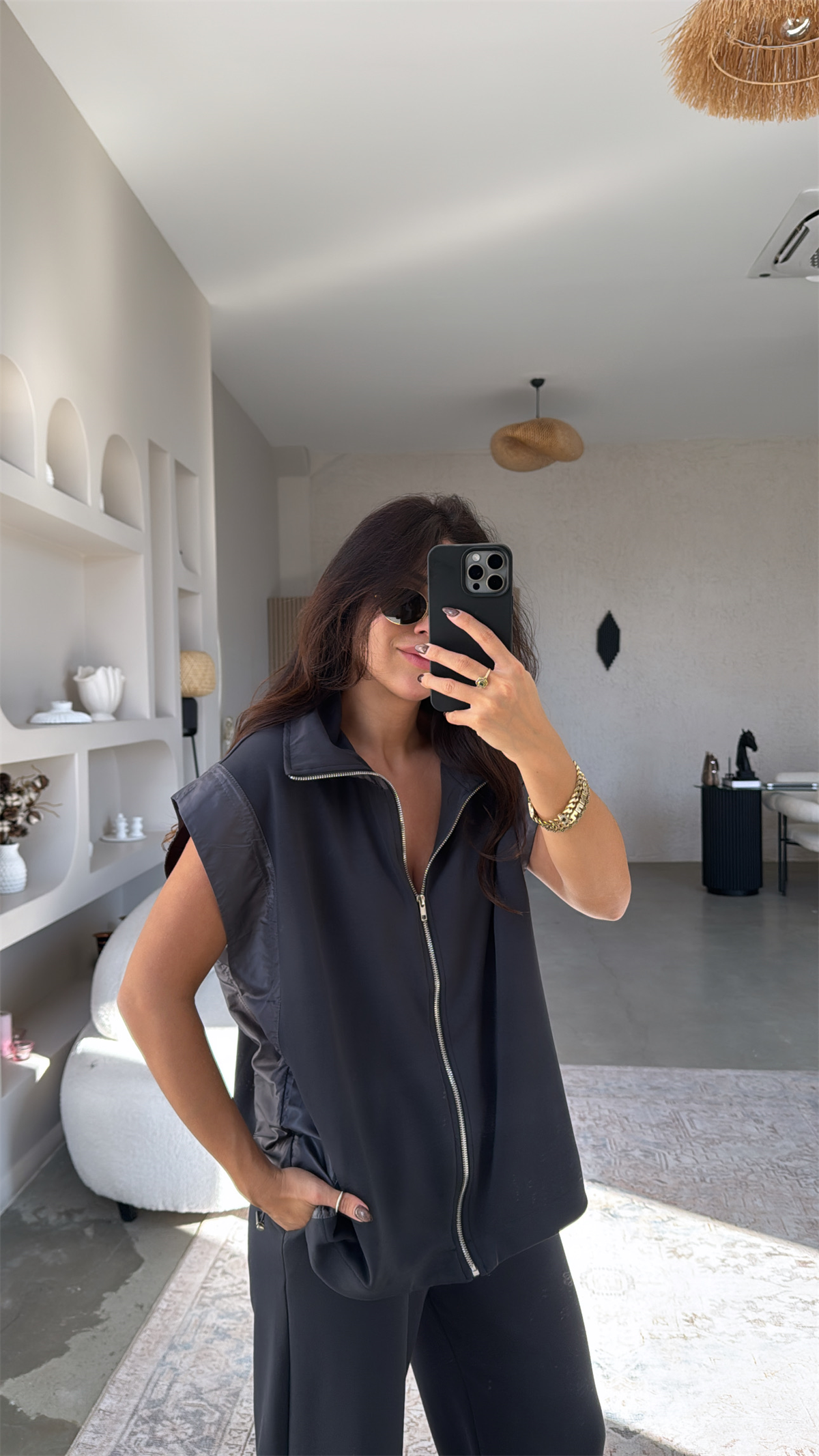 Antrasit Paraşüt Kumaş Detaylı Marka Model Takım