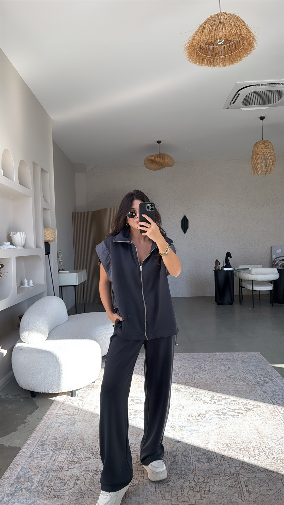 Antrasit Paraşüt Kumaş Detaylı Marka Model Takım