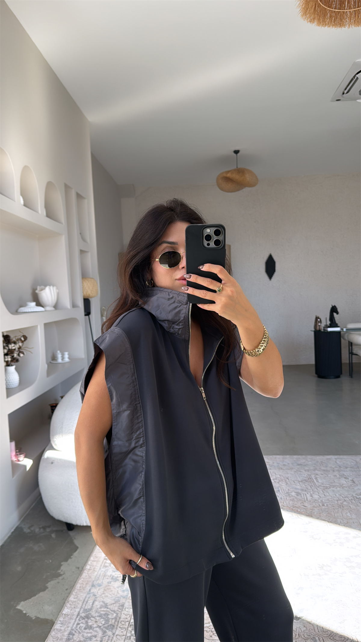 Antrasit Paraşüt Kumaş Detaylı Marka Model Takım