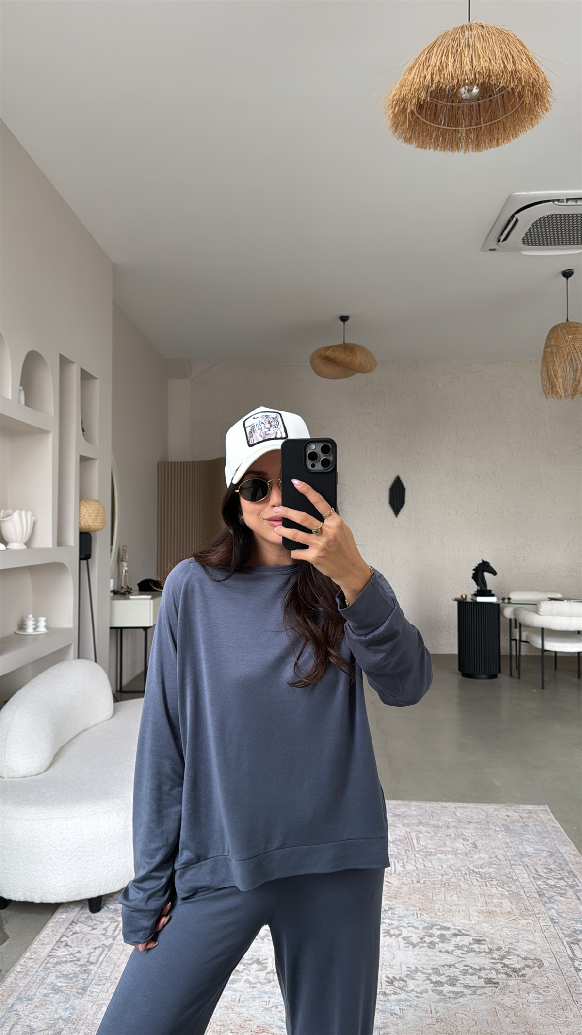 Antrasit Pike Modal Basic Alt Üst Takım