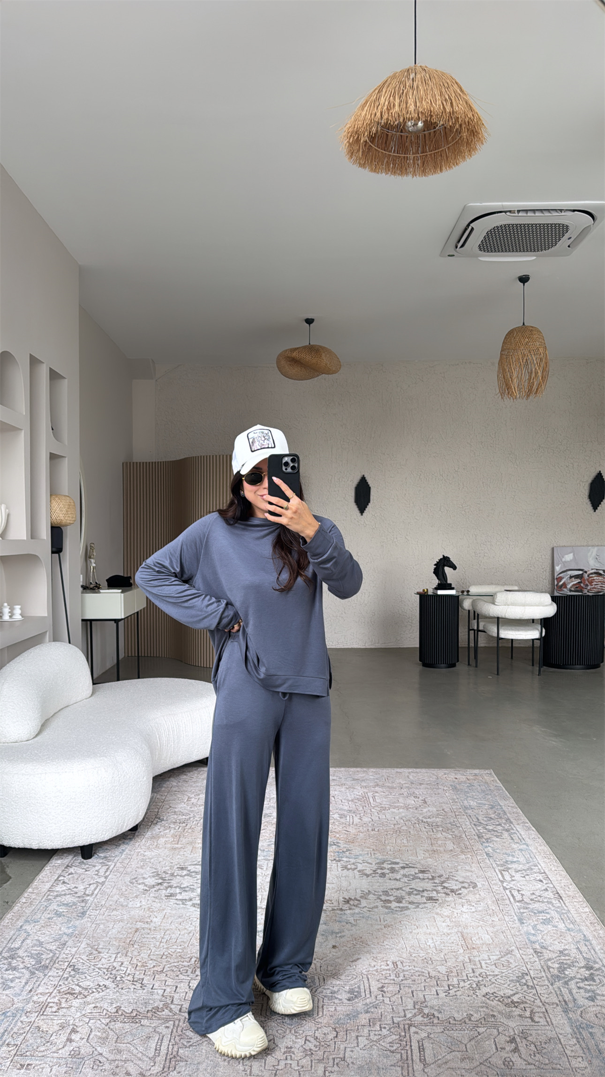 Antrasit Pike Modal Basic Alt Üst Takım