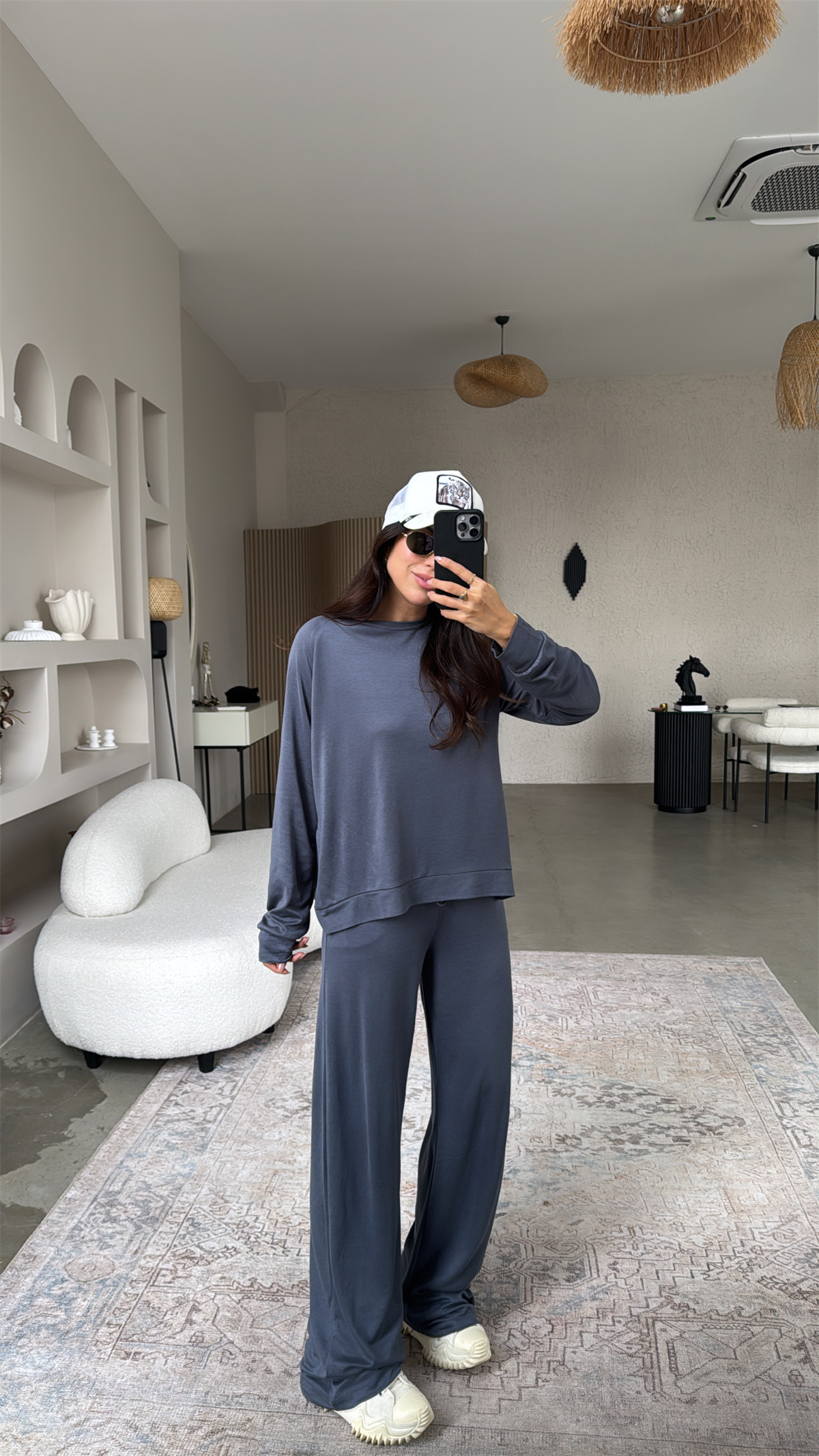 Antrasit Pike Modal Basic Alt Üst Takım