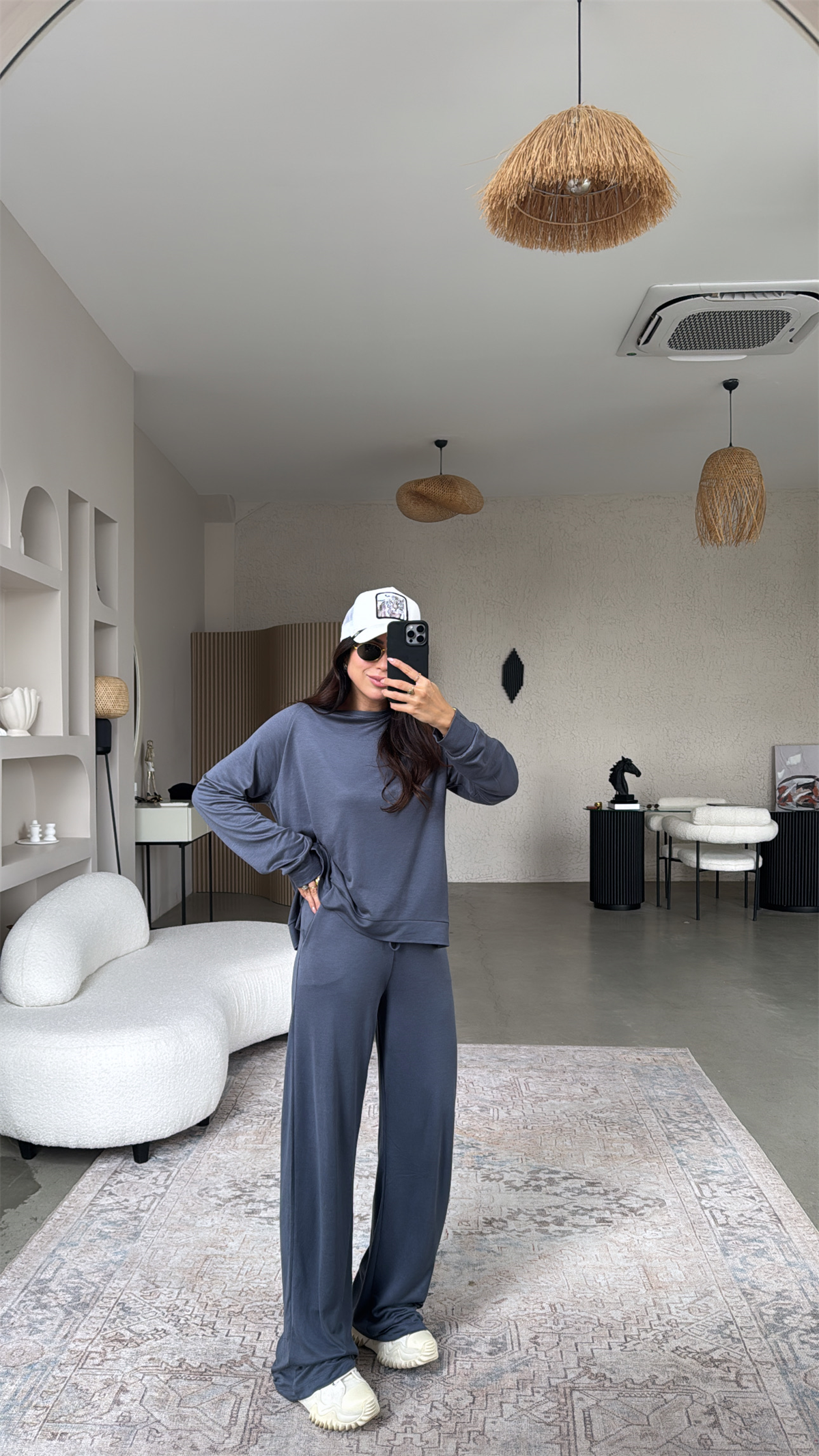 Antrasit Pike Modal Basic Alt Üst Takım