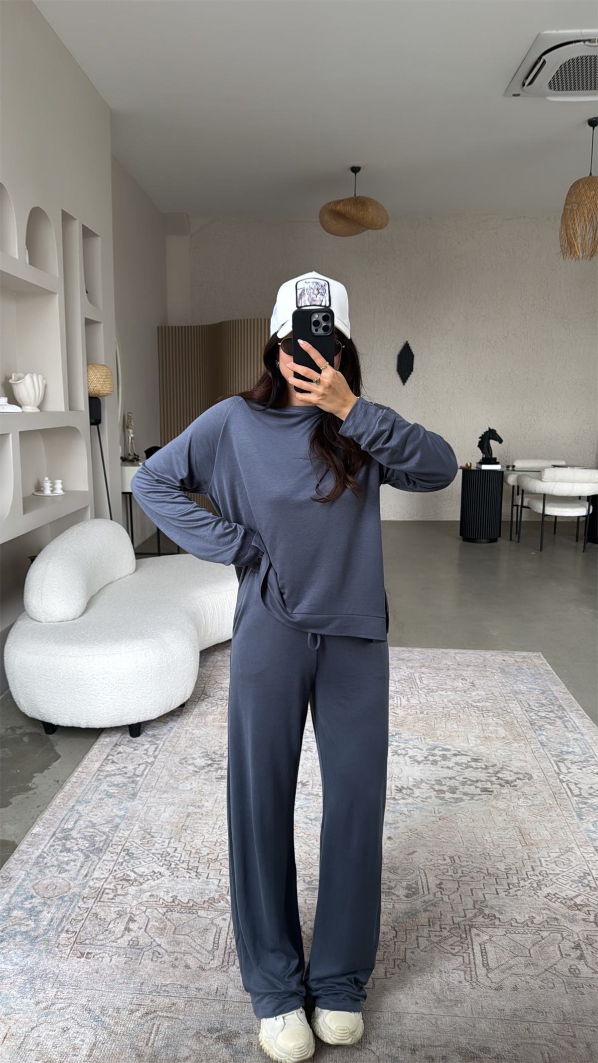 Antrasit Pike Modal Basic Alt Üst Takım