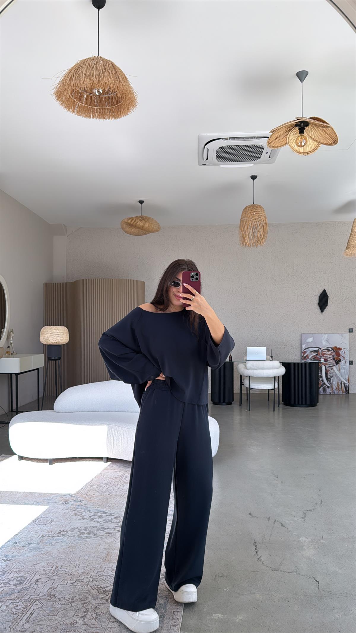 Antrasit Premium Ters Dikiş Takım