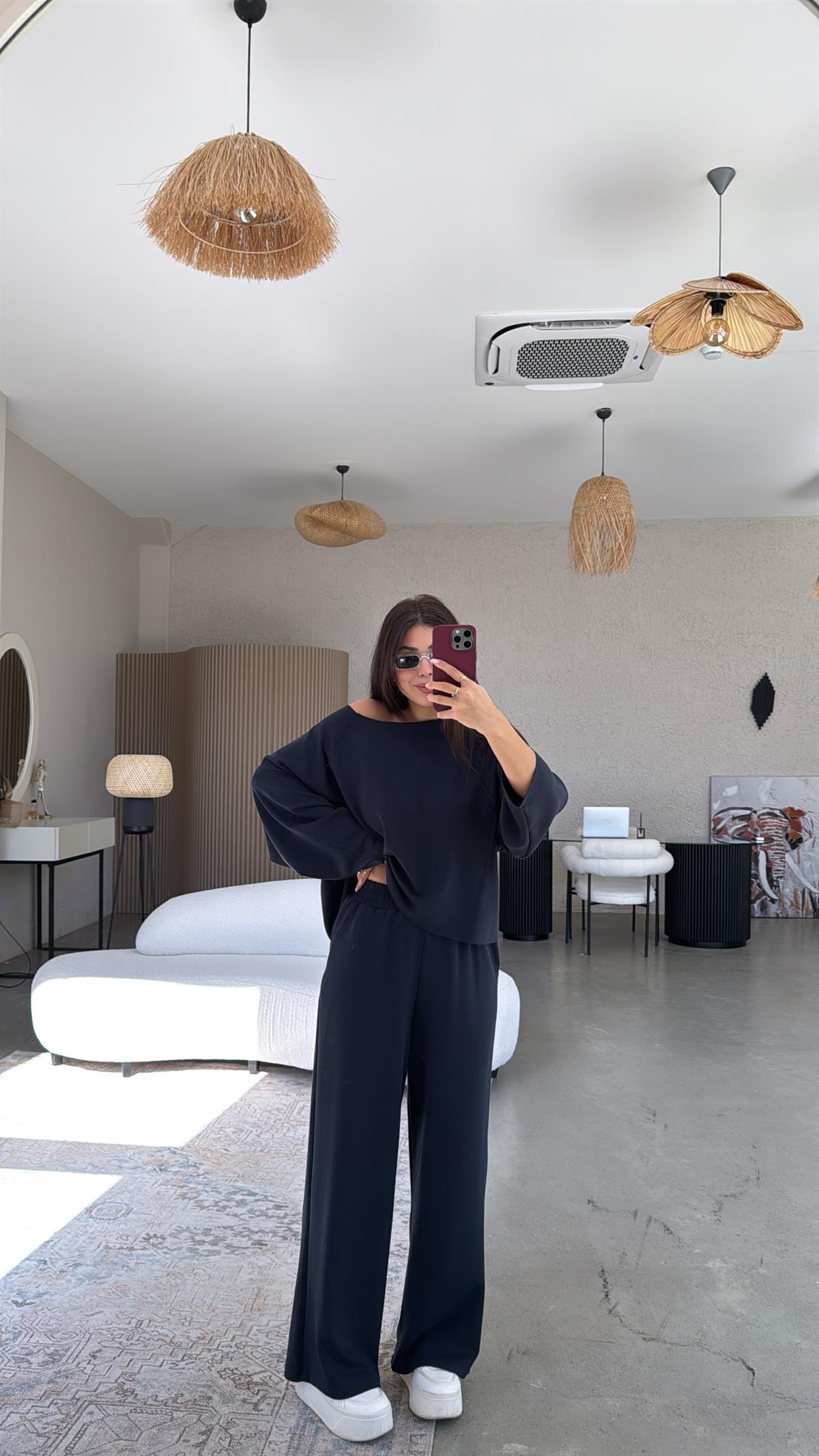 Antrasit Premium Ters Dikiş Takım