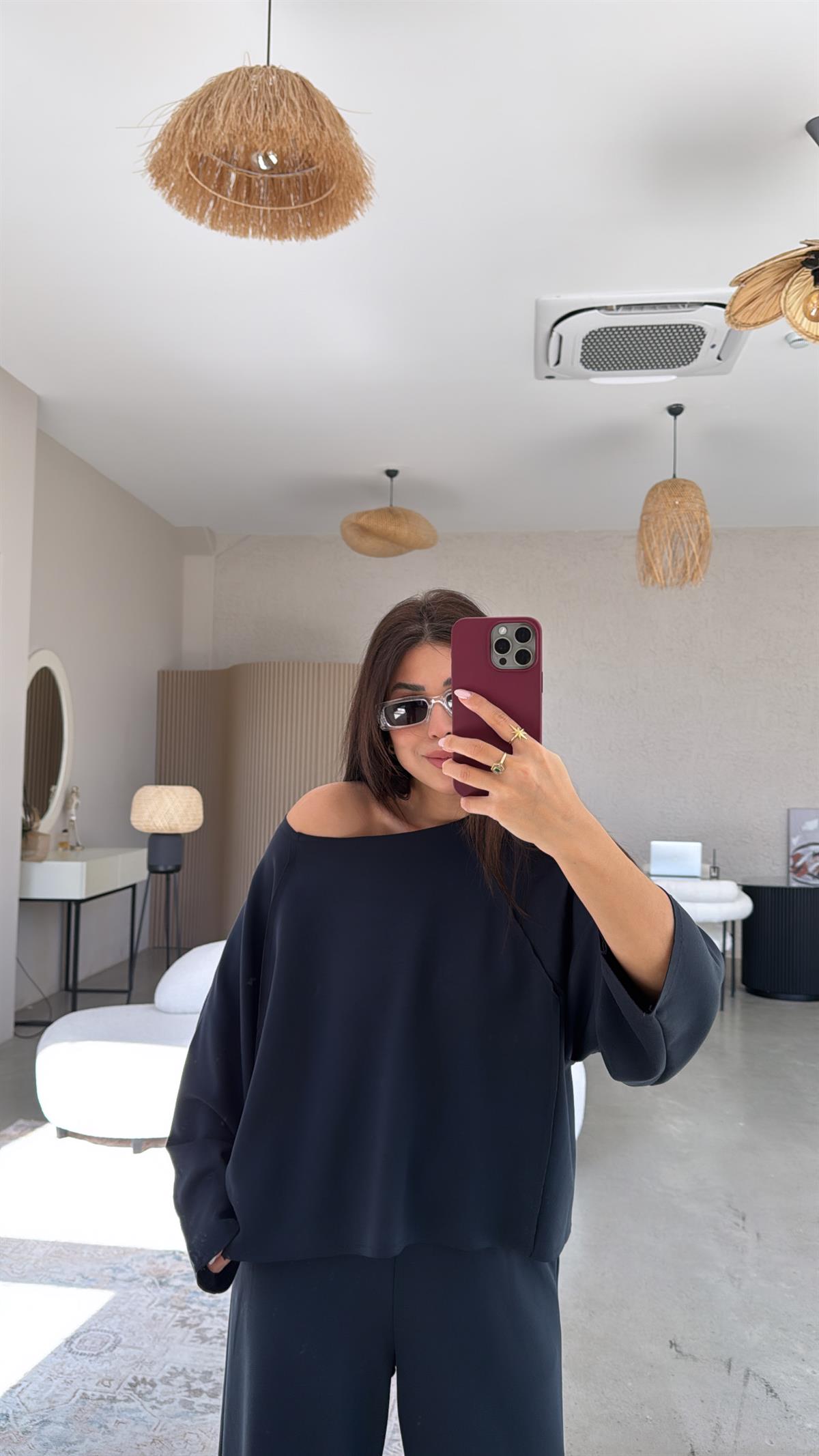 Antrasit Premium Ters Dikiş Takım