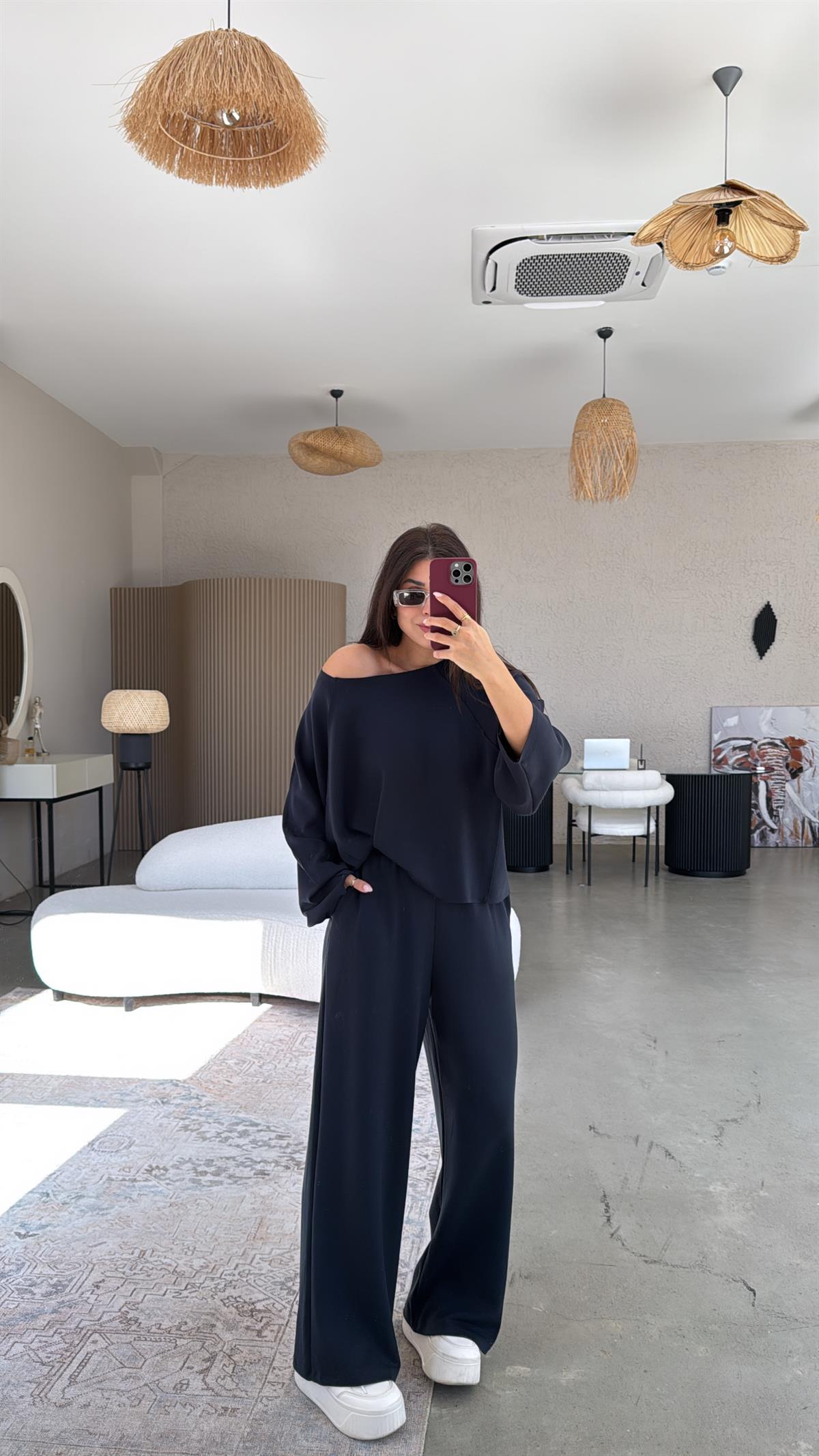 Antrasit Premium Ters Dikiş Takım