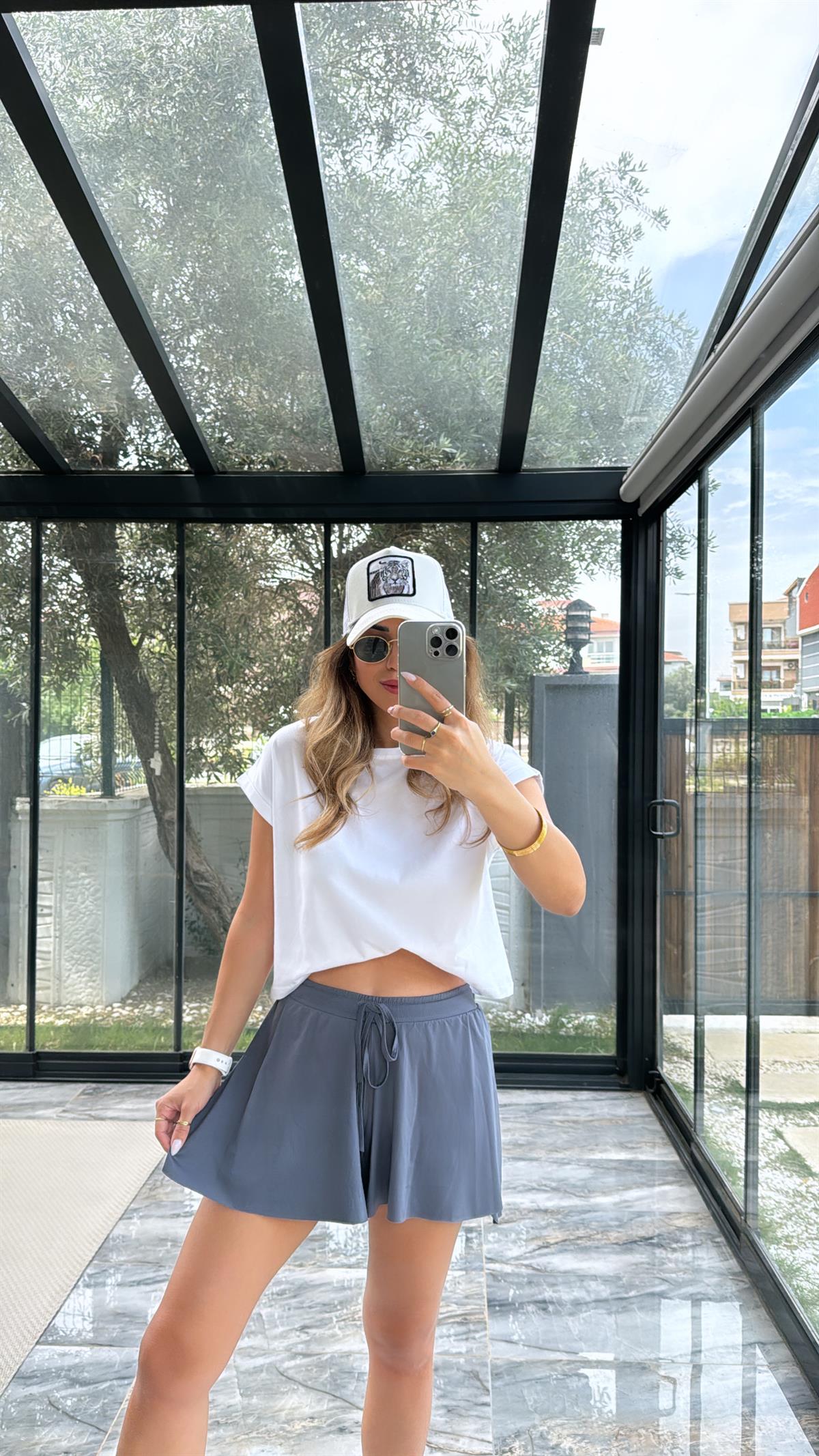 Antrasit Tenis Şort