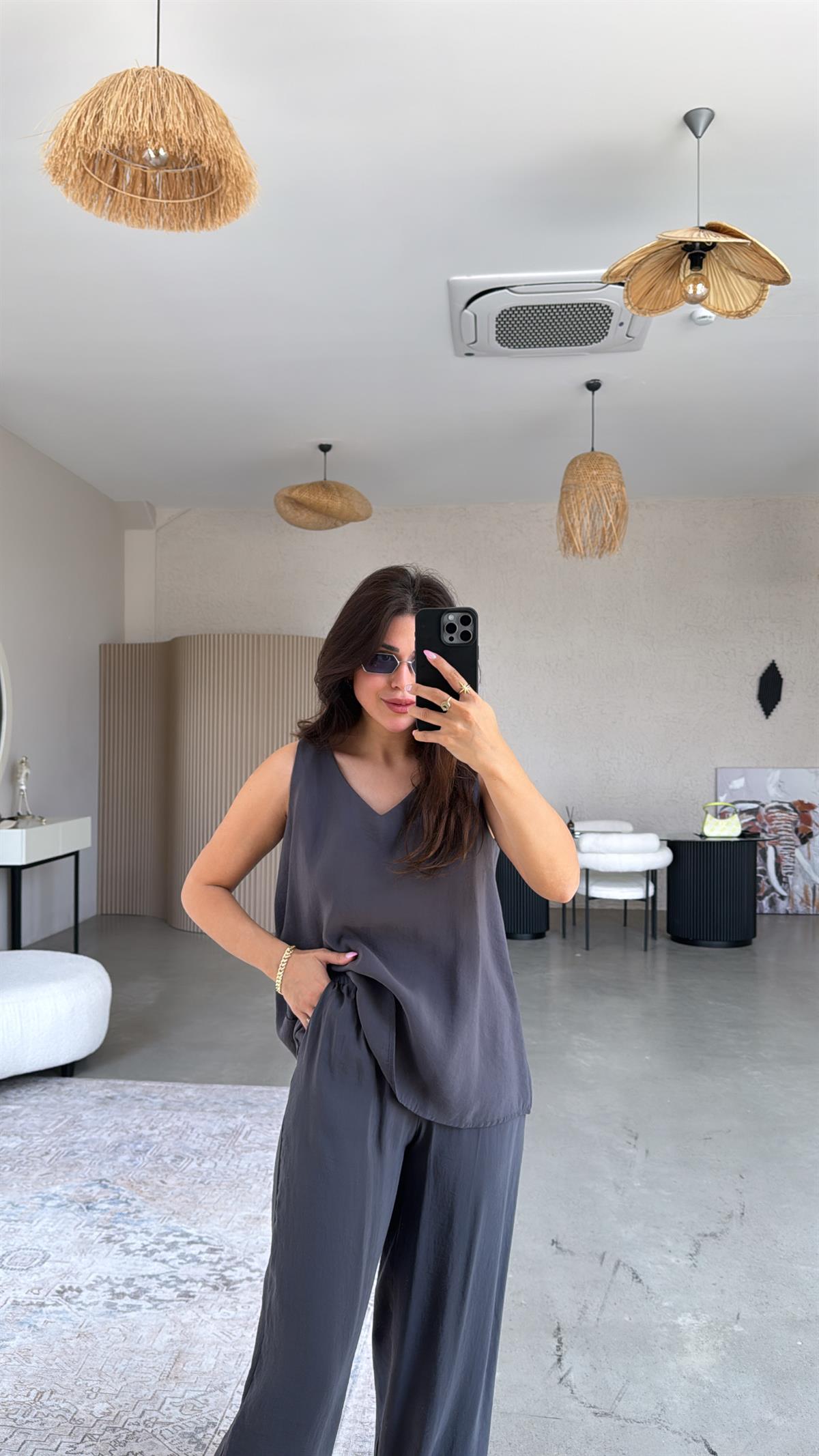 Antrasit V Yaka Bol Paça Takım