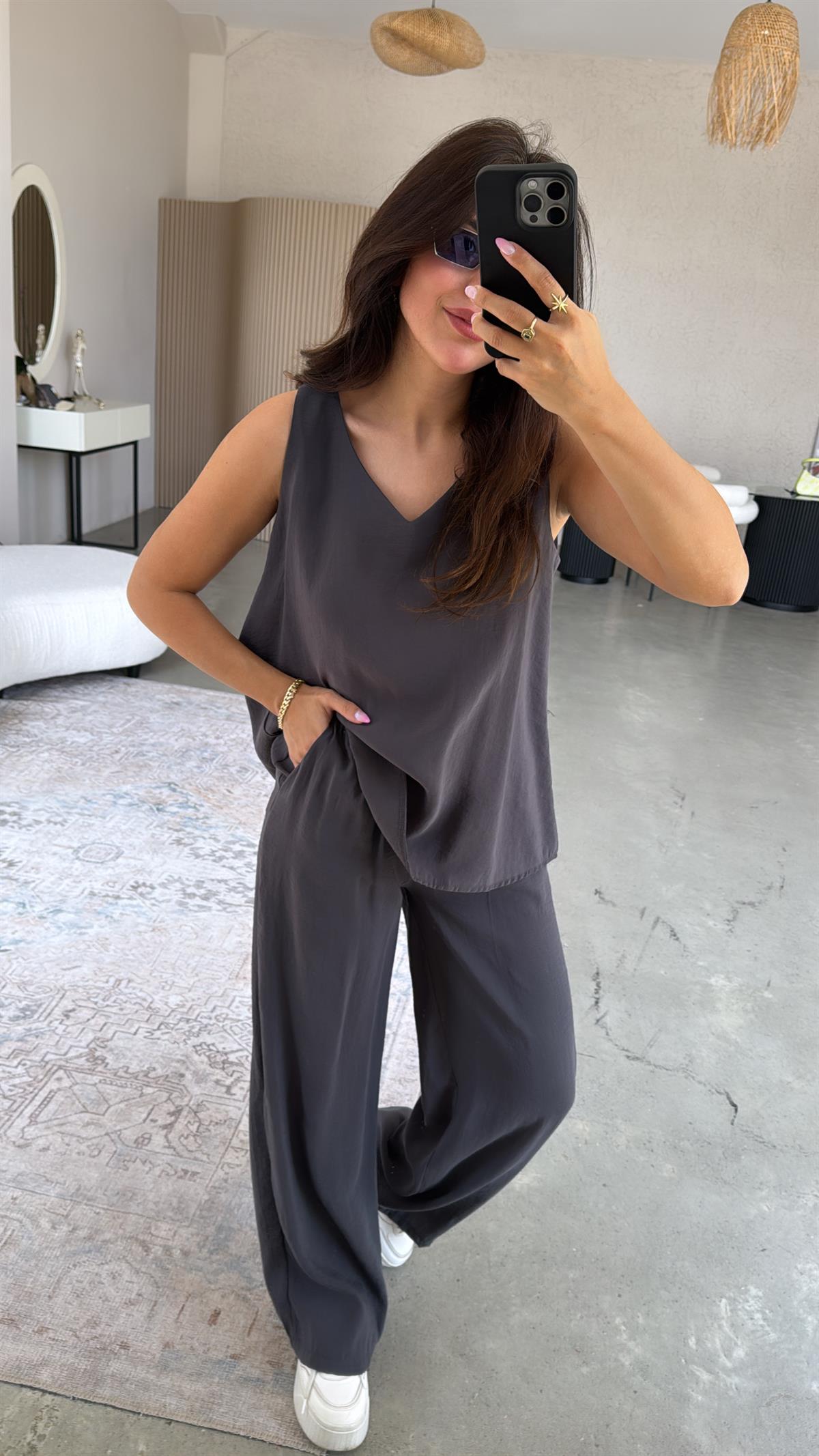 Antrasit V Yaka Bol Paça Takım