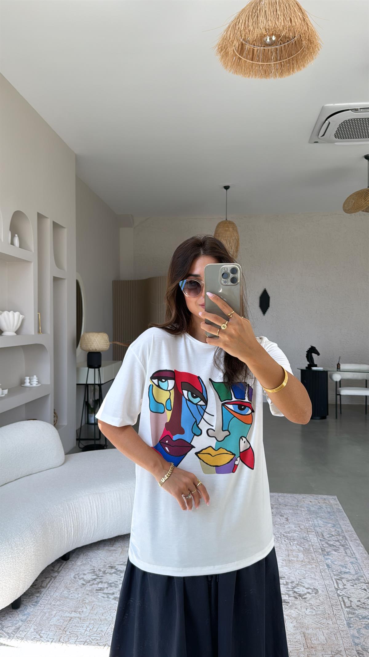 Art Baskılı Modal Tshirt