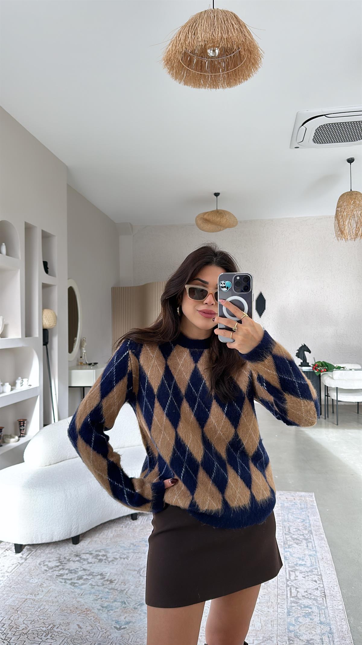 Baklava Desenli Massi Kazak