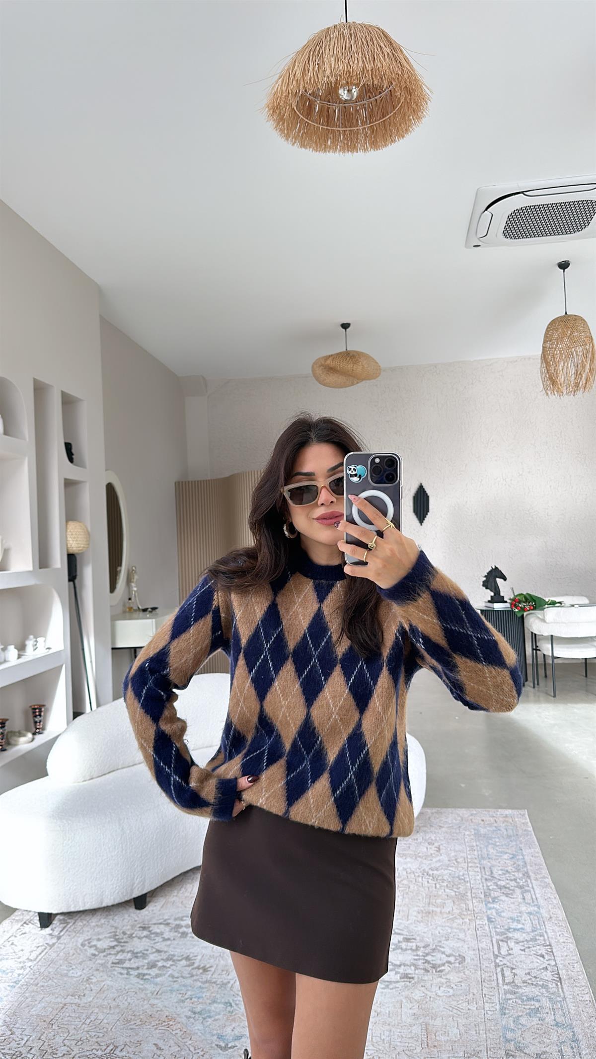 Baklava Desenli Massi Kazak