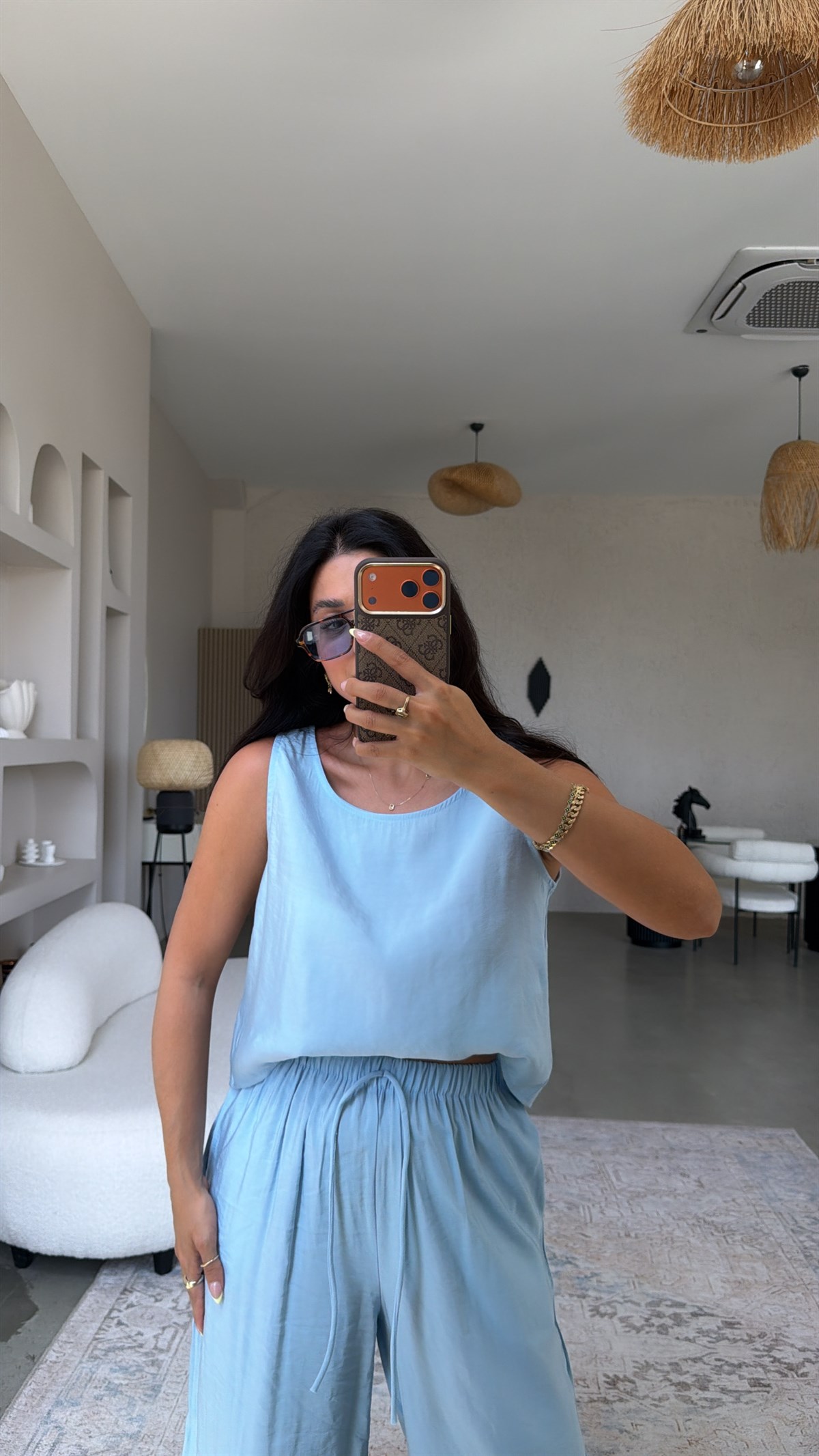 Bebe Mavi Tensel Atlet Pantolon Basic Takım