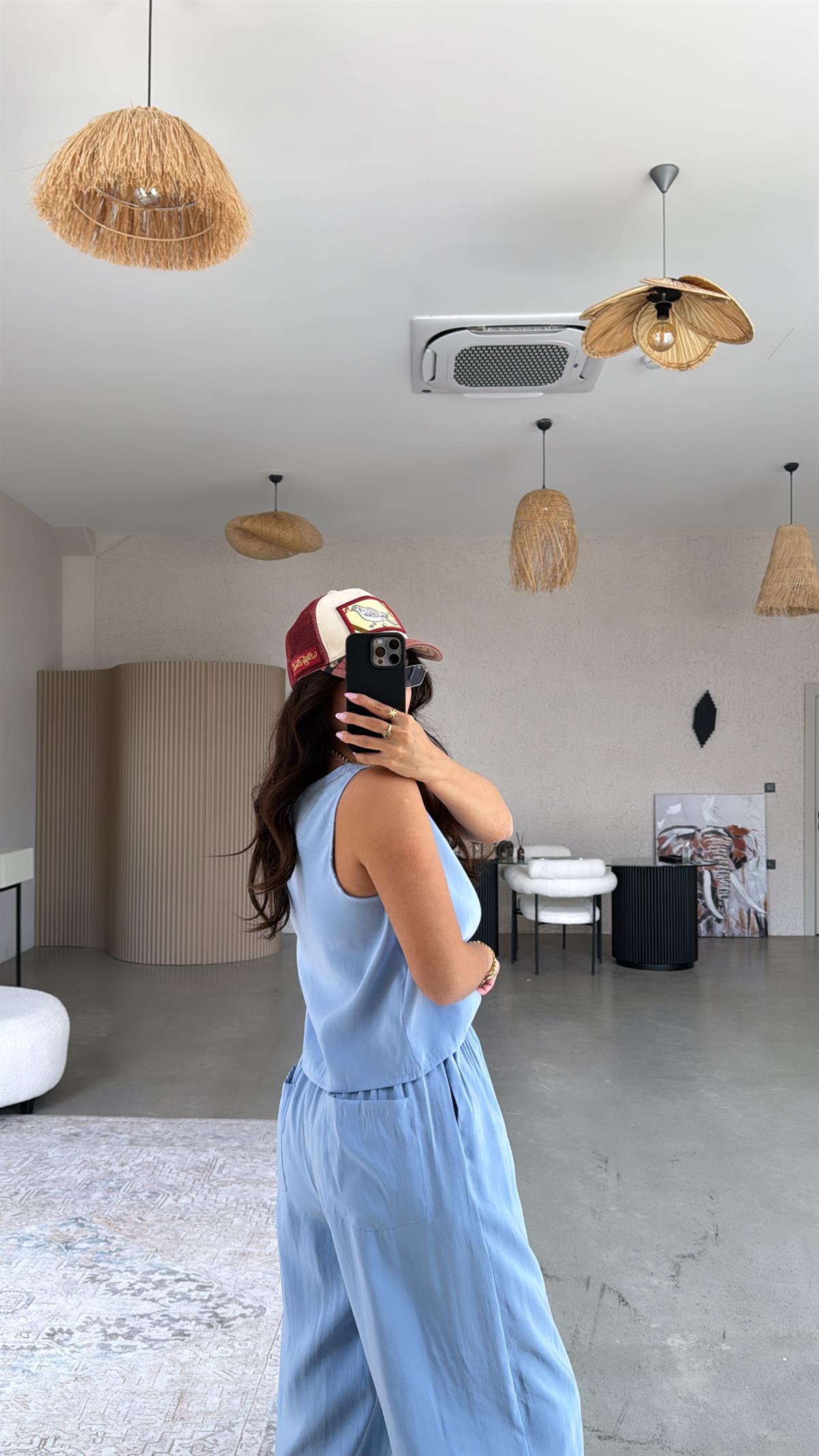 Bebe Mavi Tensel Cepli Takım