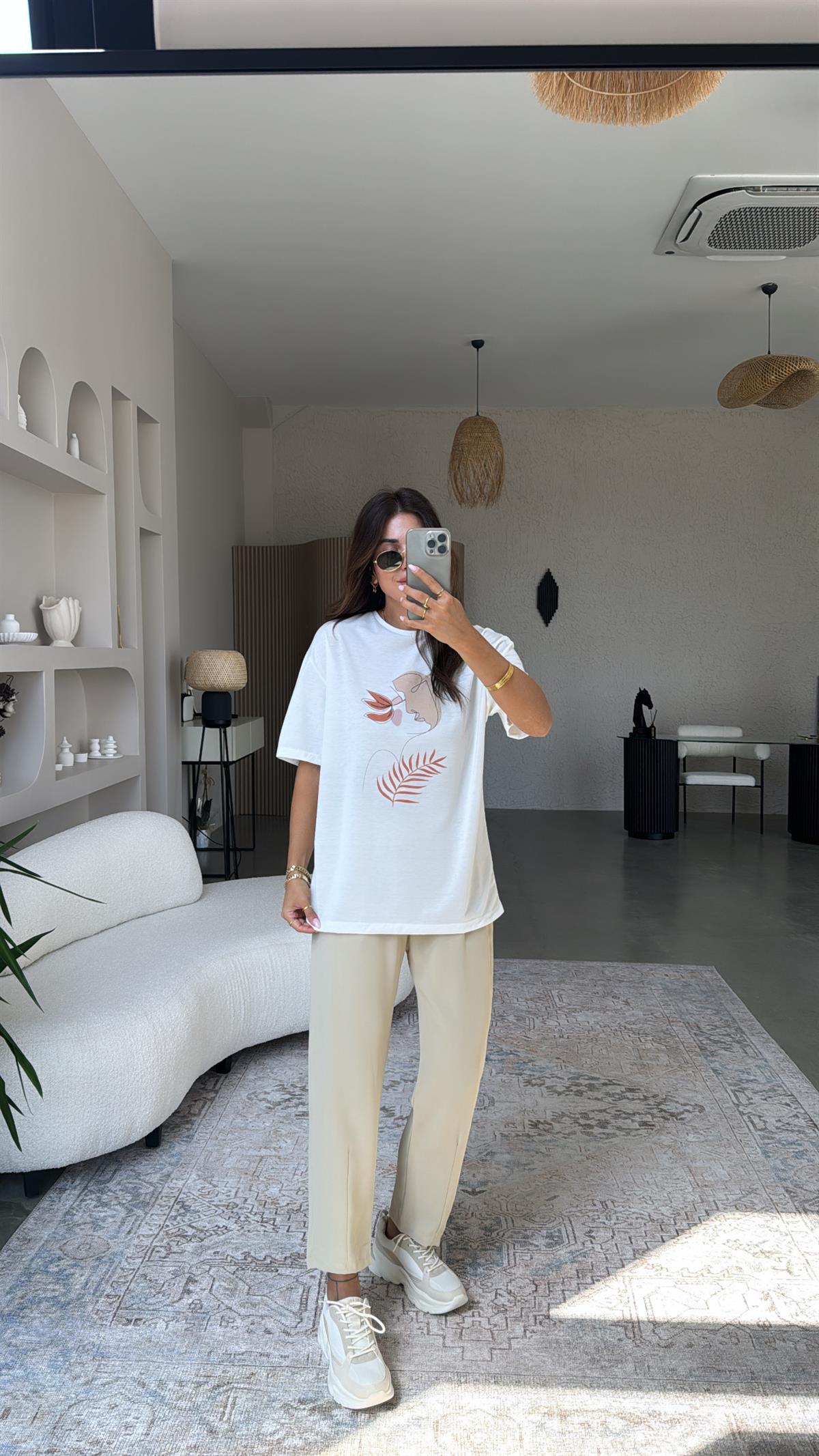 Bej Havuç Kumaş Pantolon