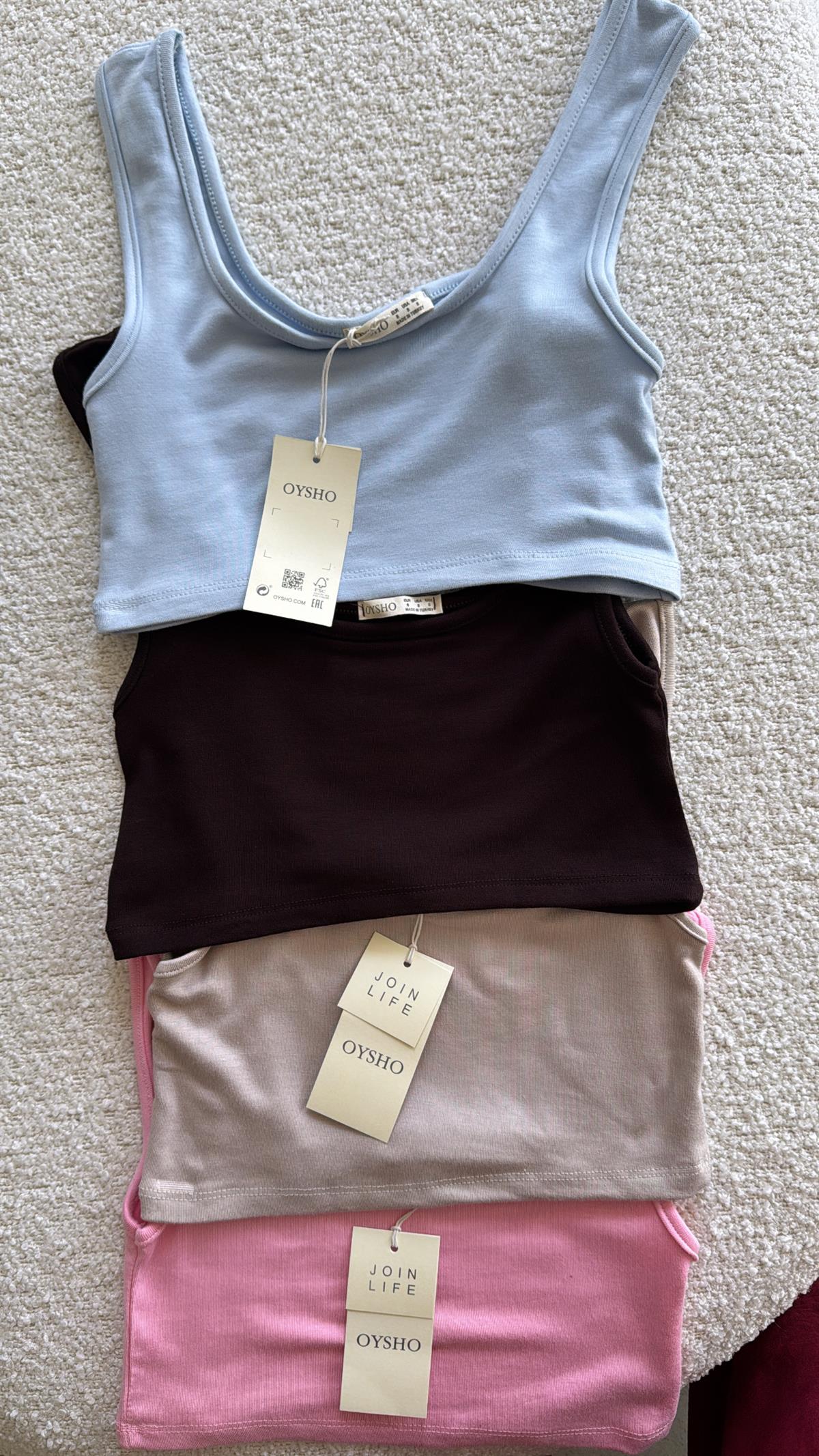 Bej Oys Kalın Askı Crop Atlet