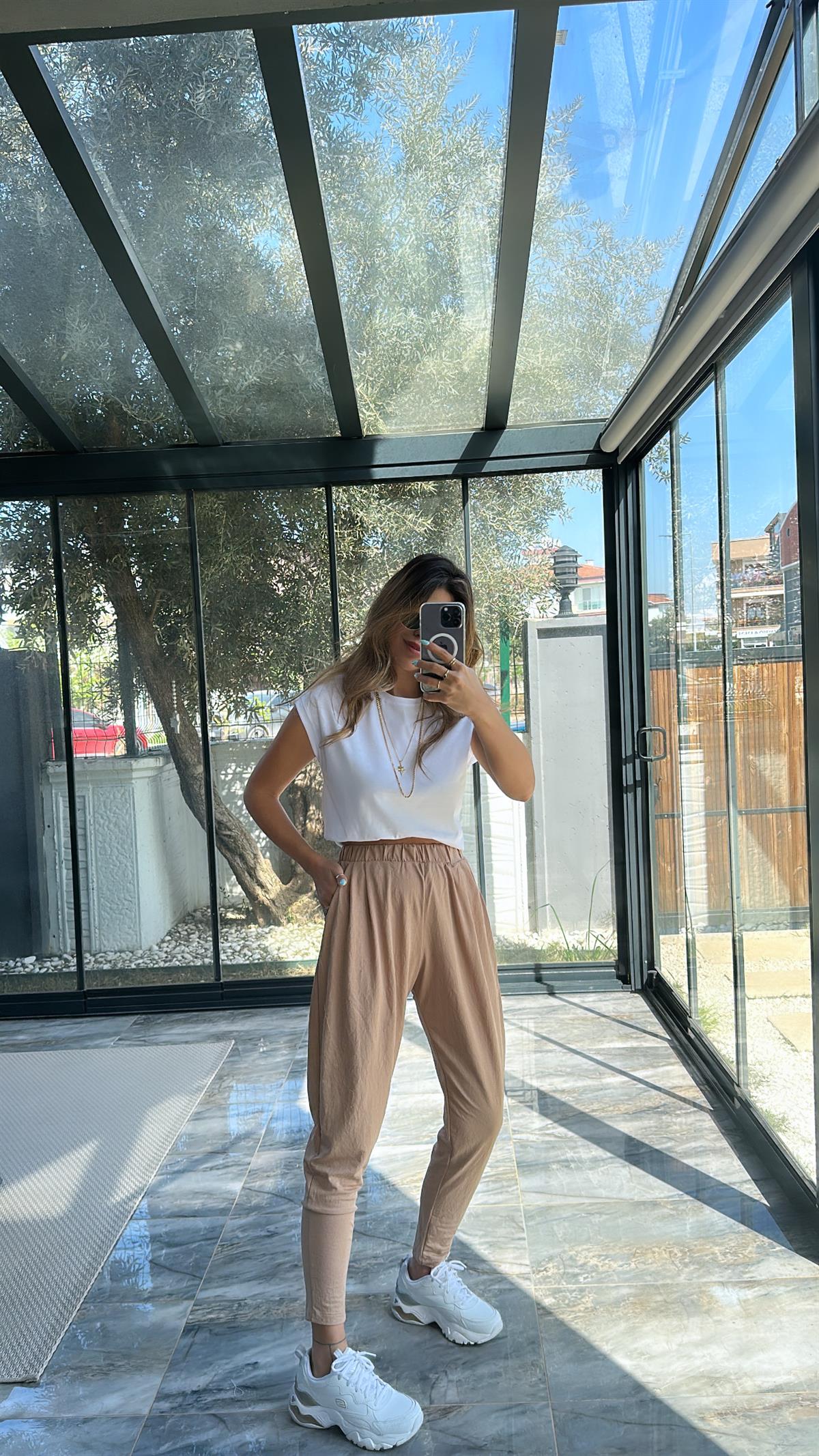 Bej Şalvar Pantolon