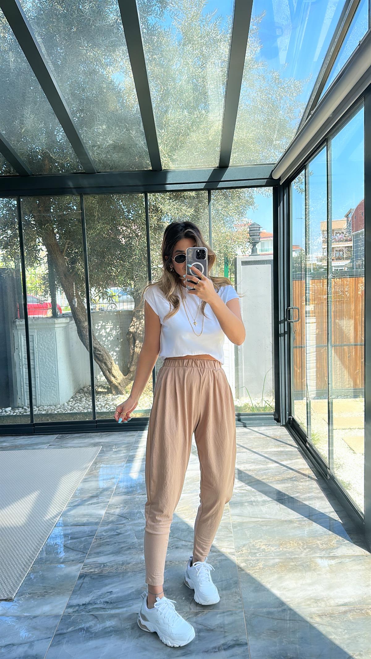 Bej Şalvar Pantolon