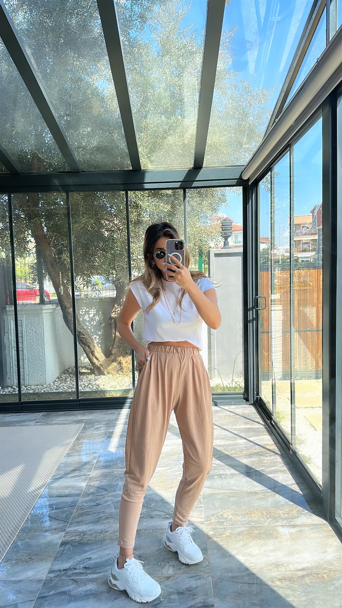 Bej Şalvar Pantolon