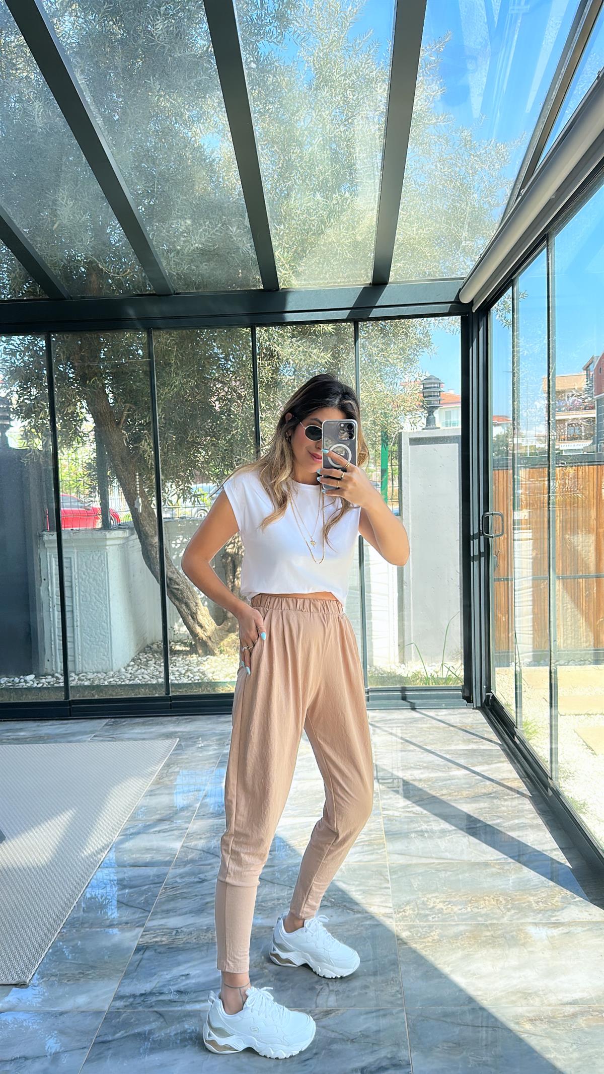 Bej Şalvar Pantolon