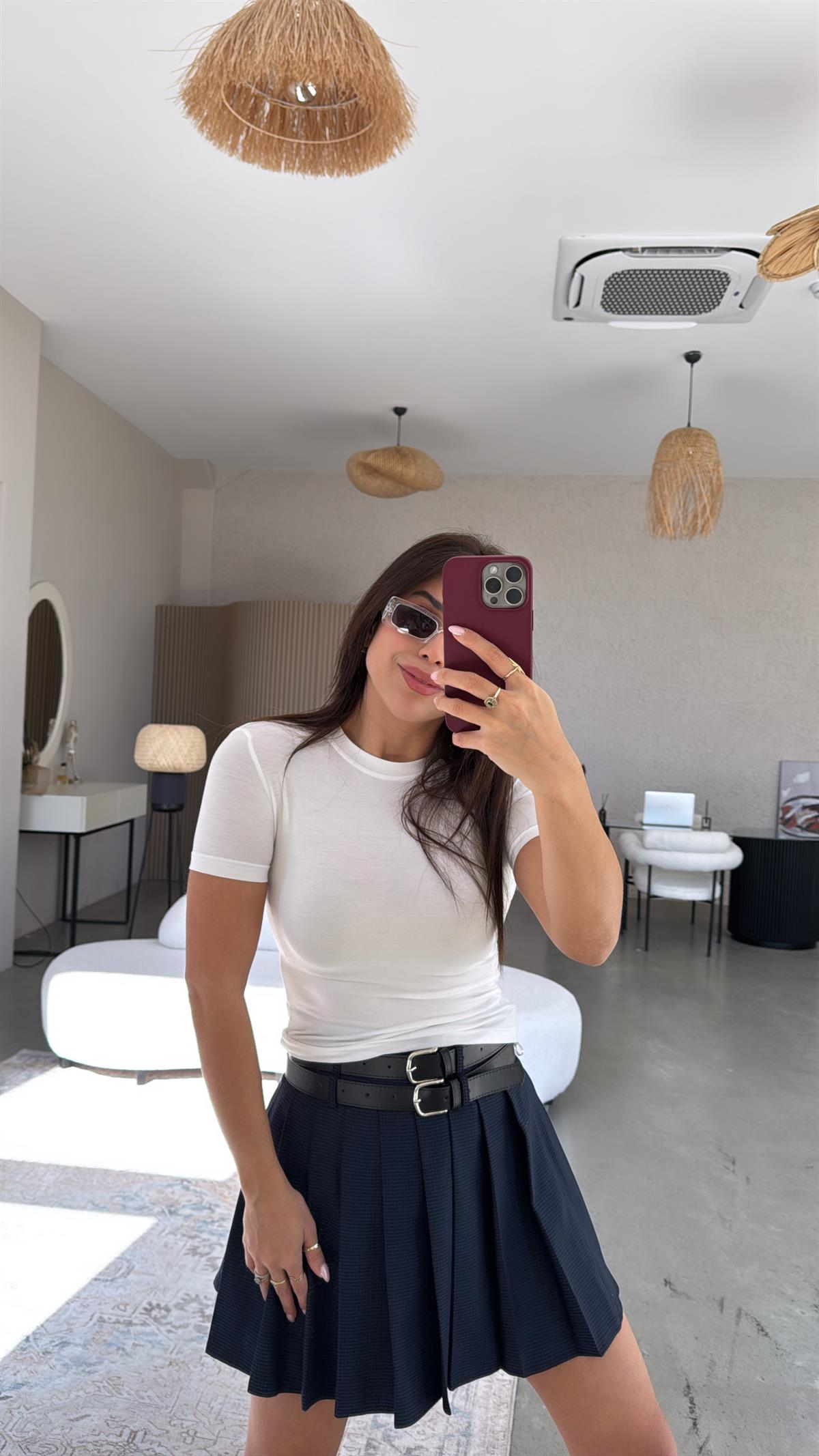 Beyaz Kısa Kollu Oys Basic