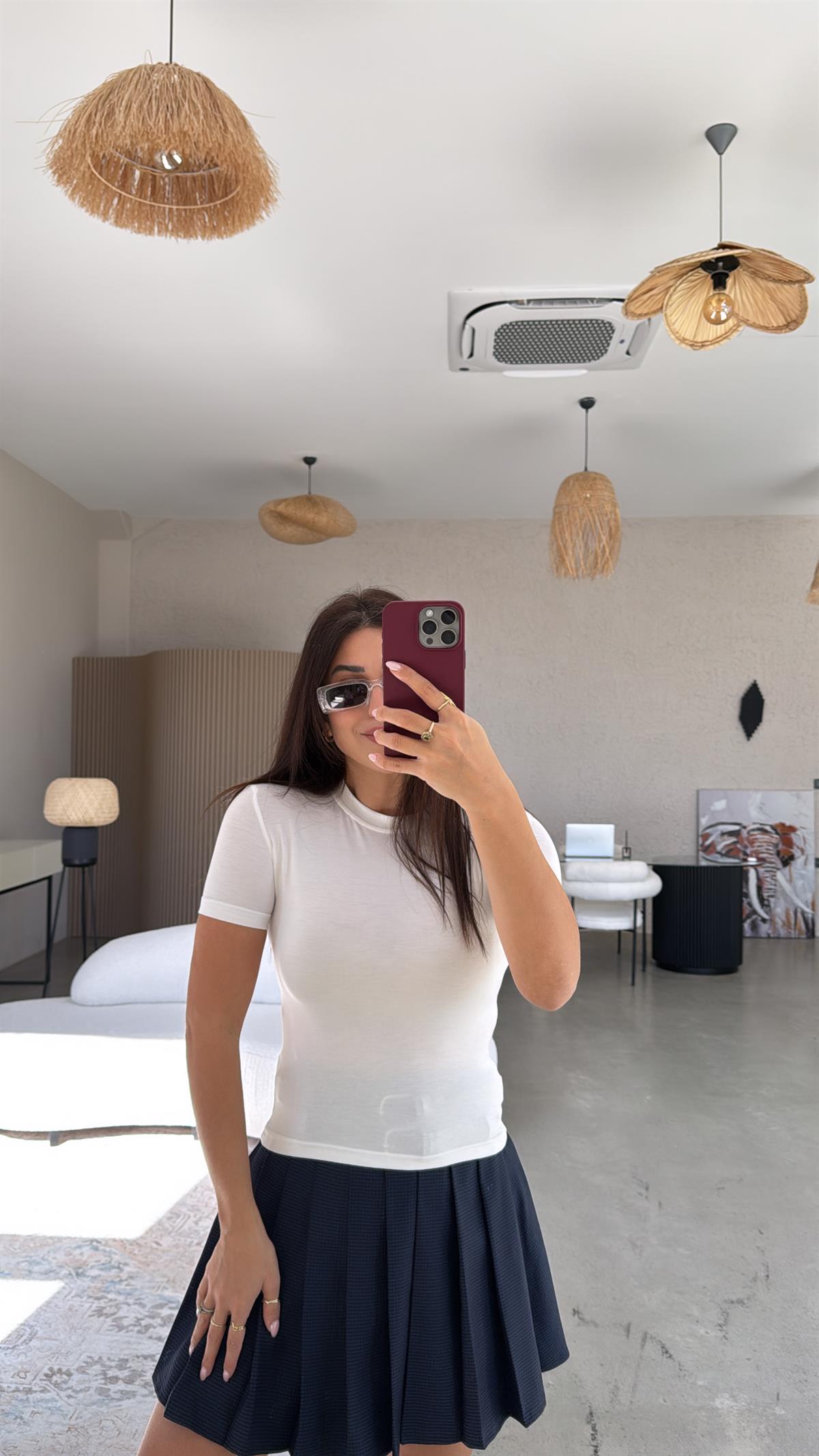 Beyaz Kısa Kollu Oys Basic