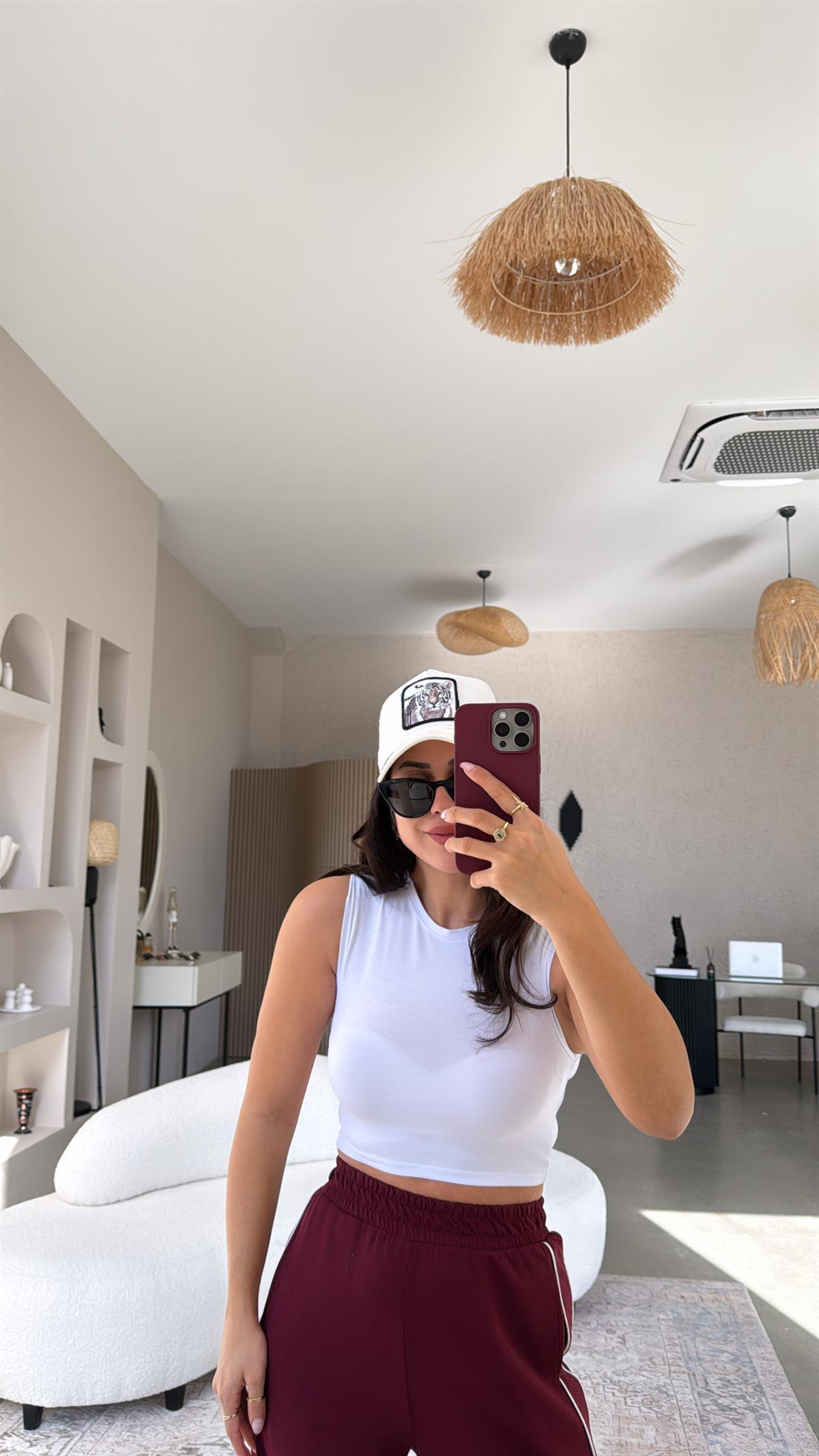 Beyaz Kolsuz Crop Body