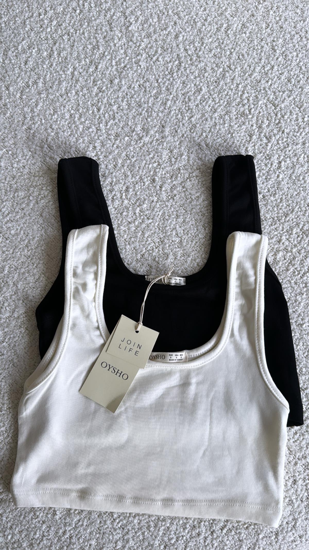 Beyaz Oys Crop Atlet