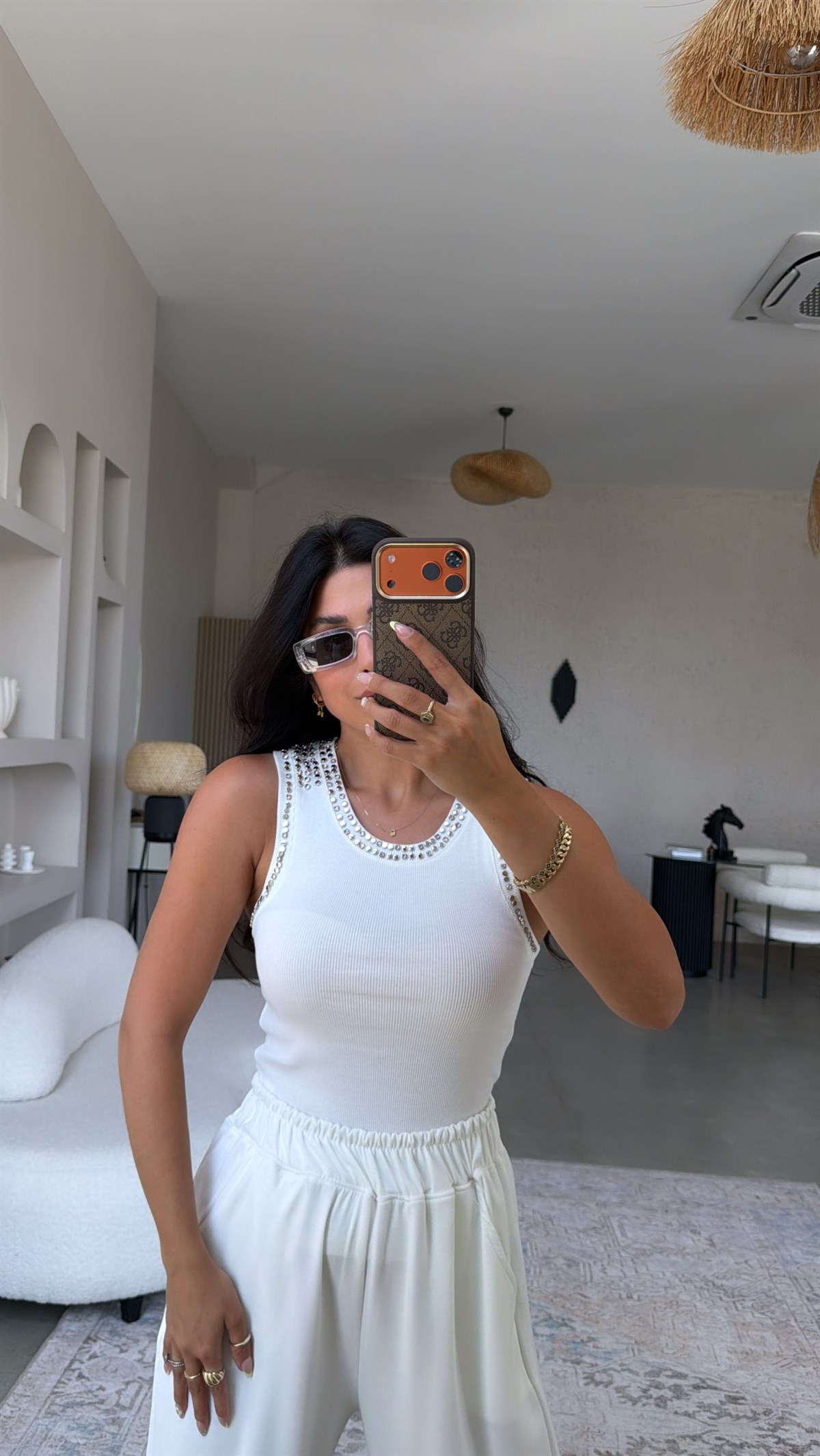 Beyaz Puntolu Ribana Atlet