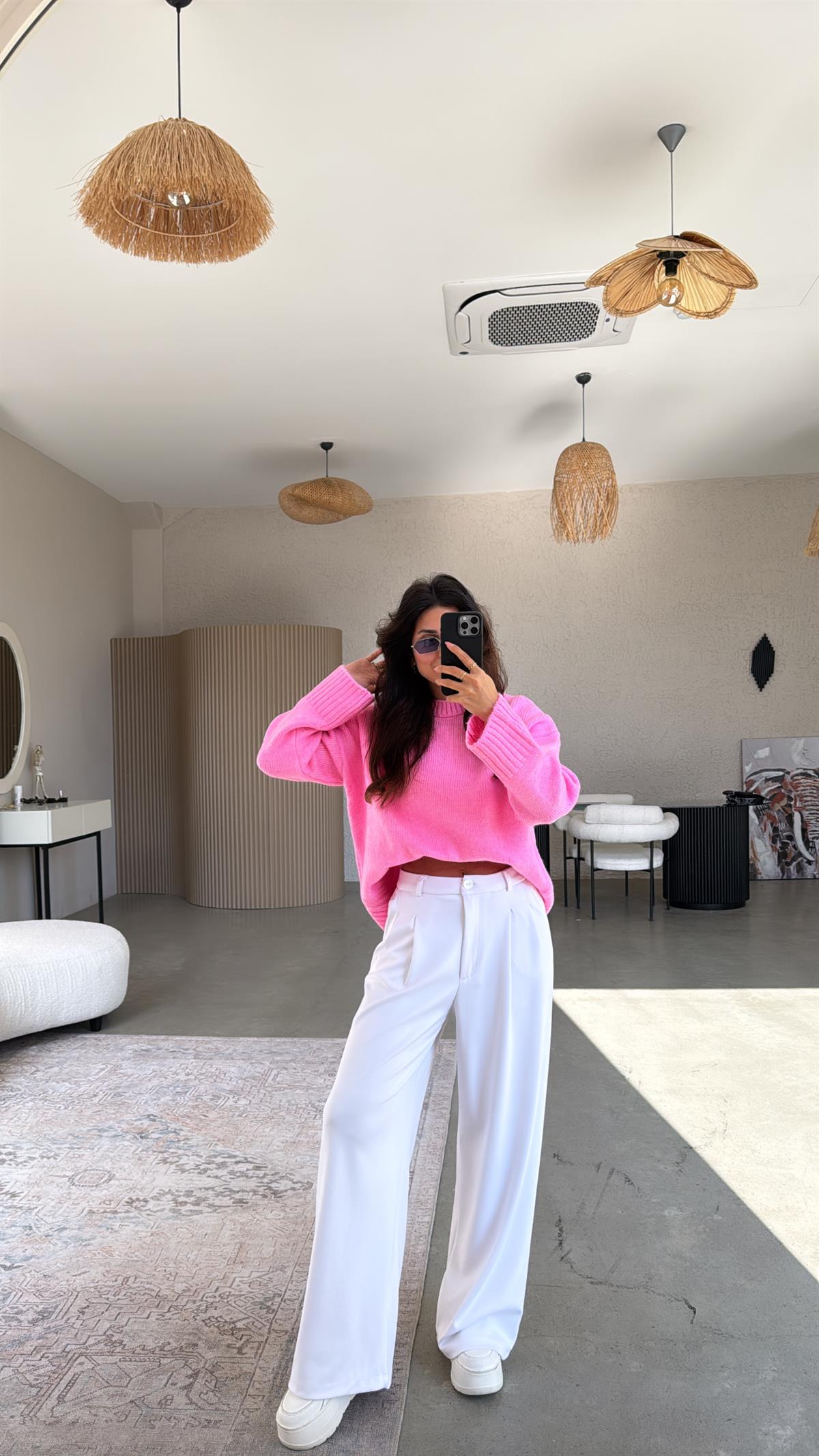 Beyaz Relax Pantolon