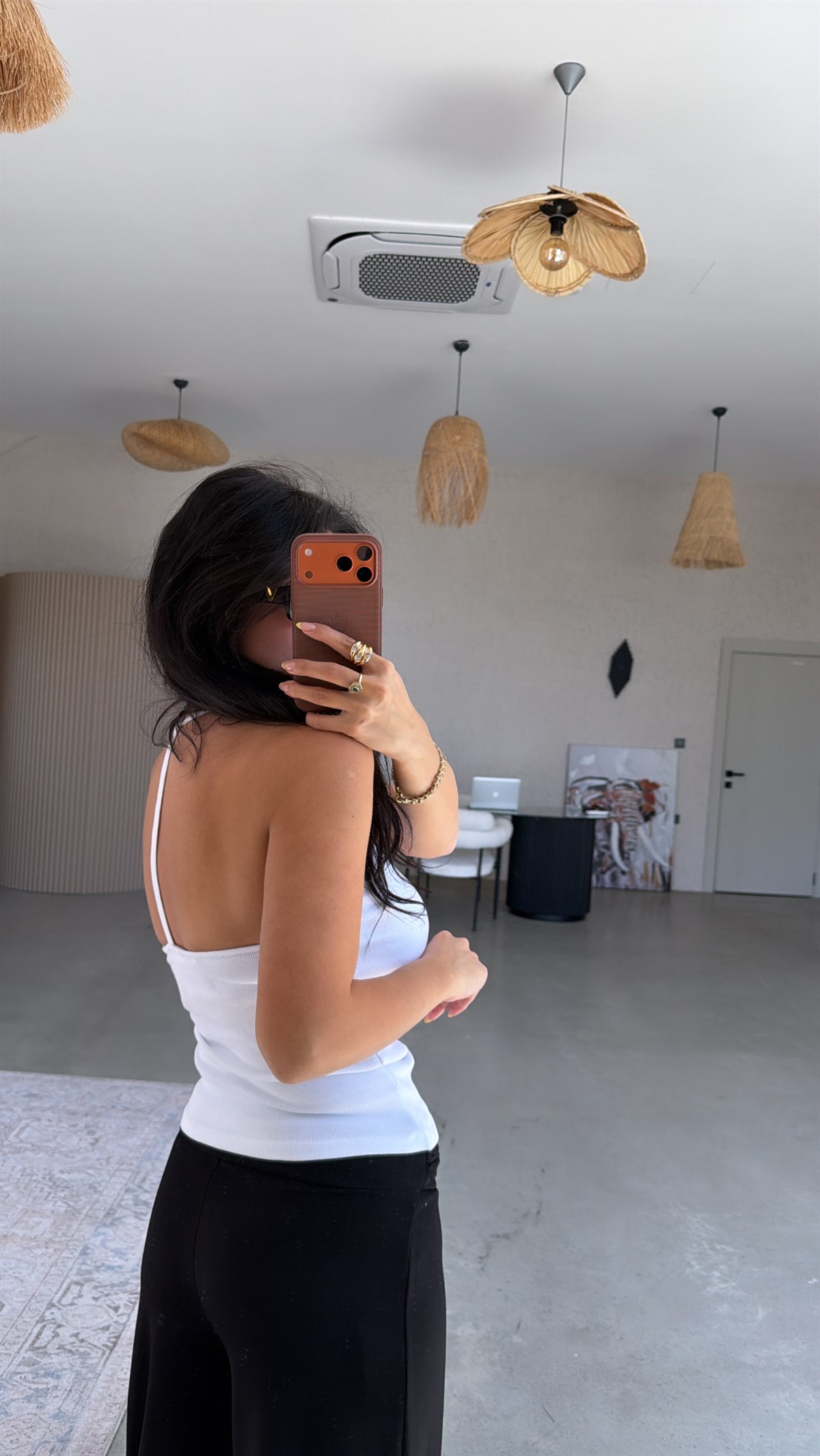 Beyaz Ribana Sırtı Açık Dlv Atlet