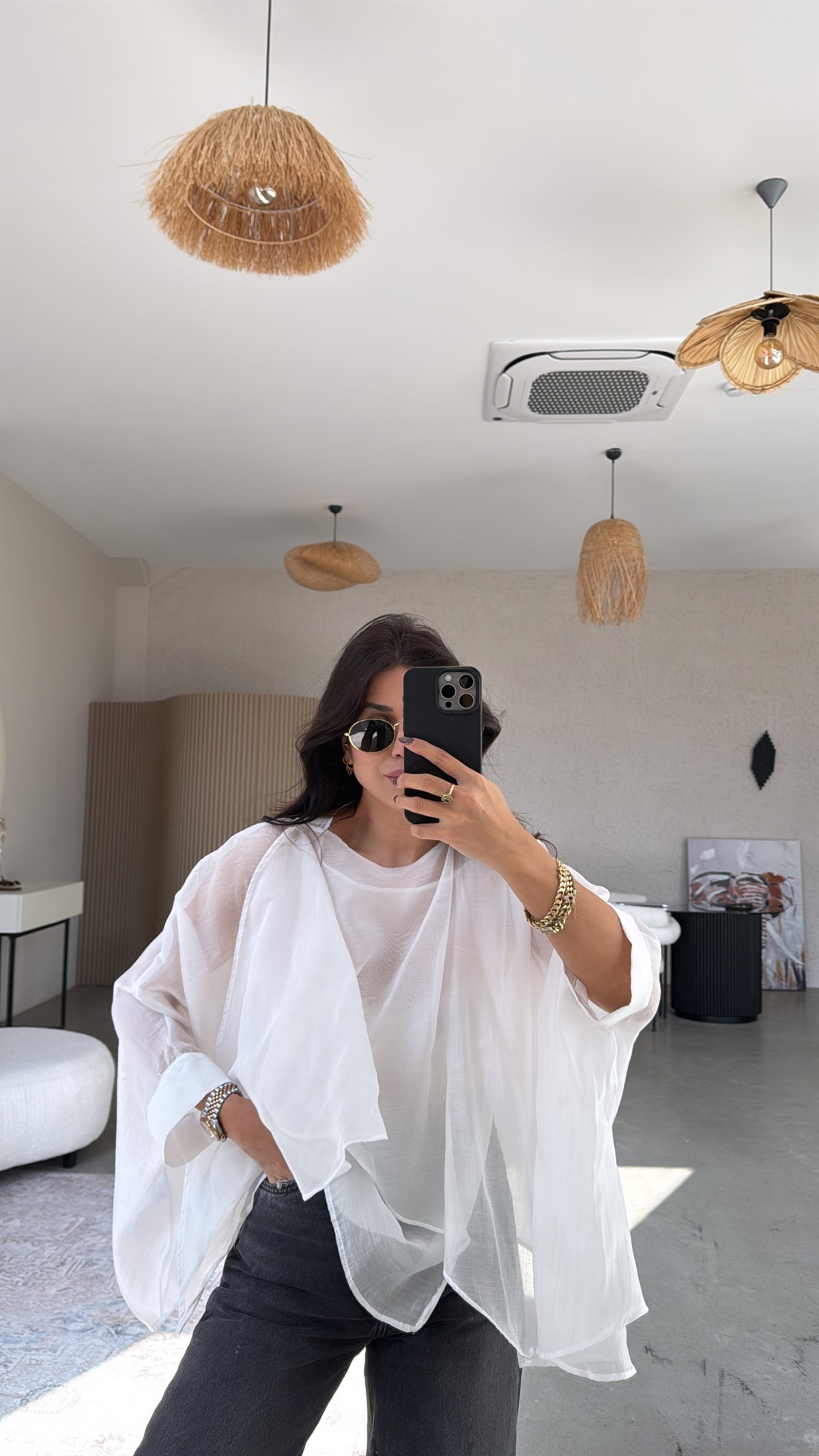 Beyaz Transparan Pelerin